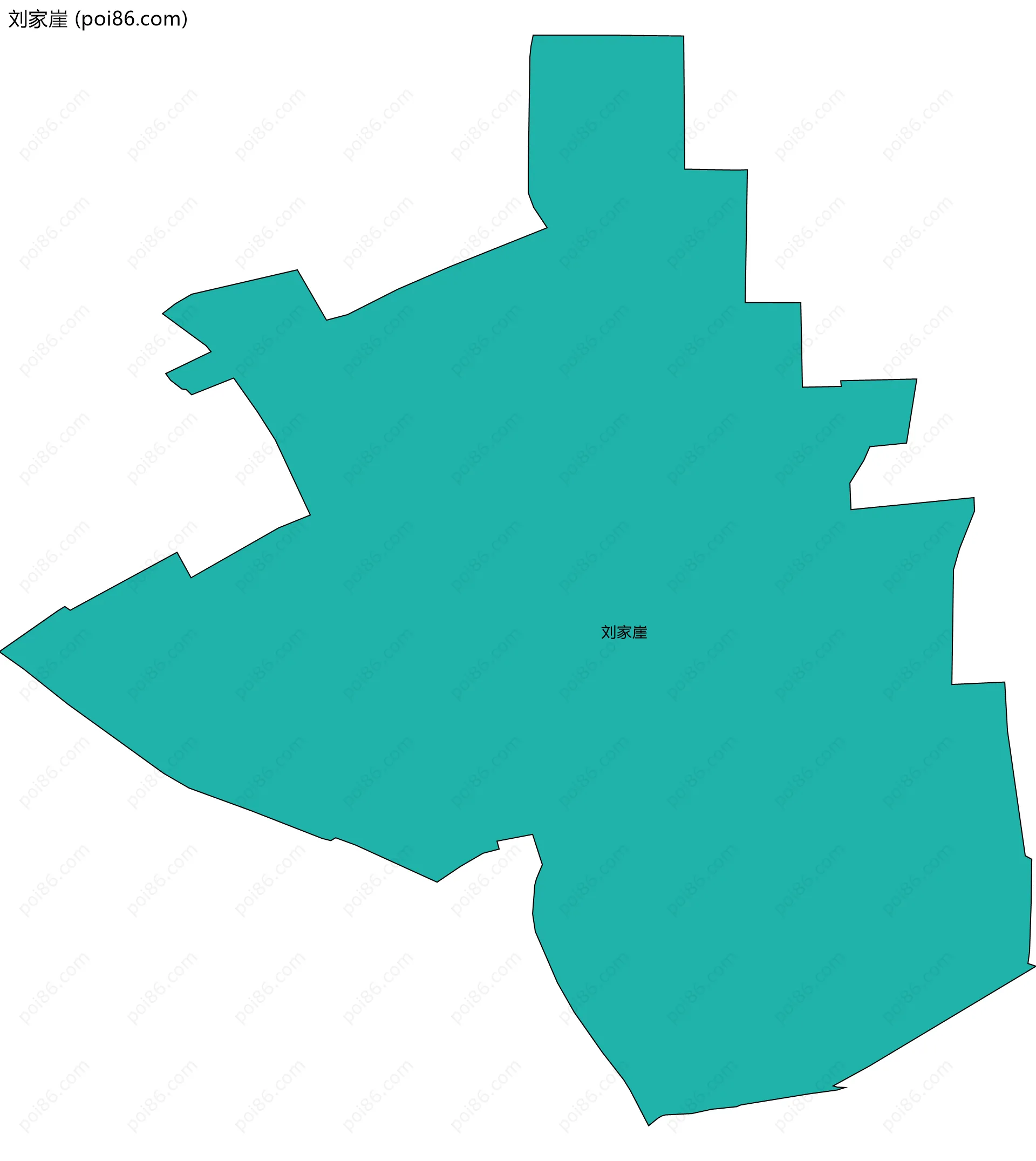 刘家崖边界地图