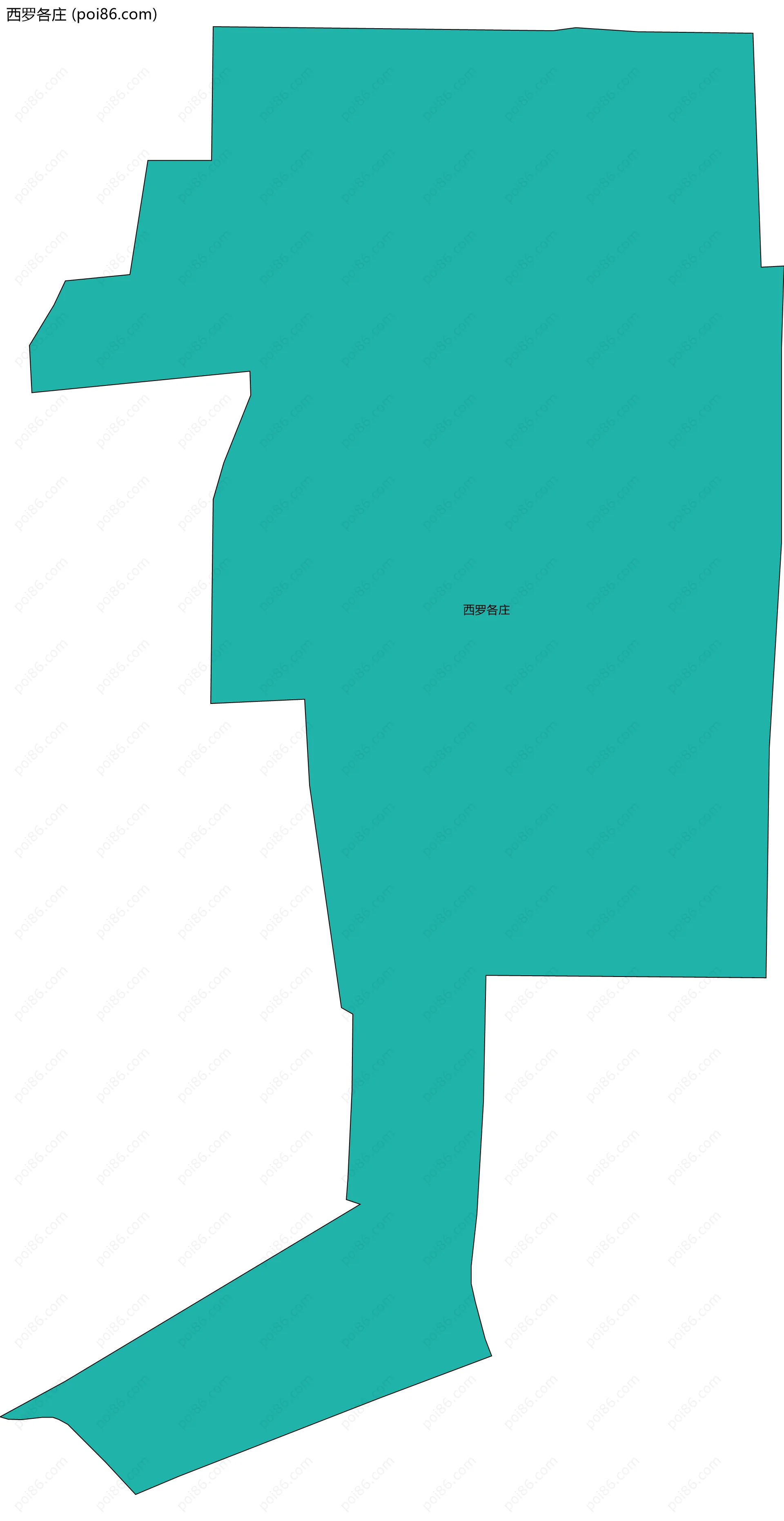 西罗各庄边界地图