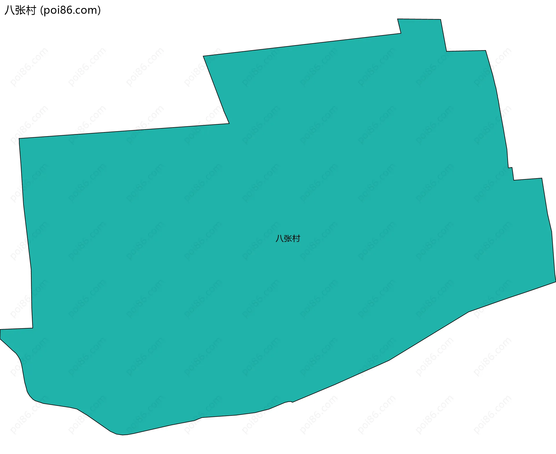 八张村边界地图