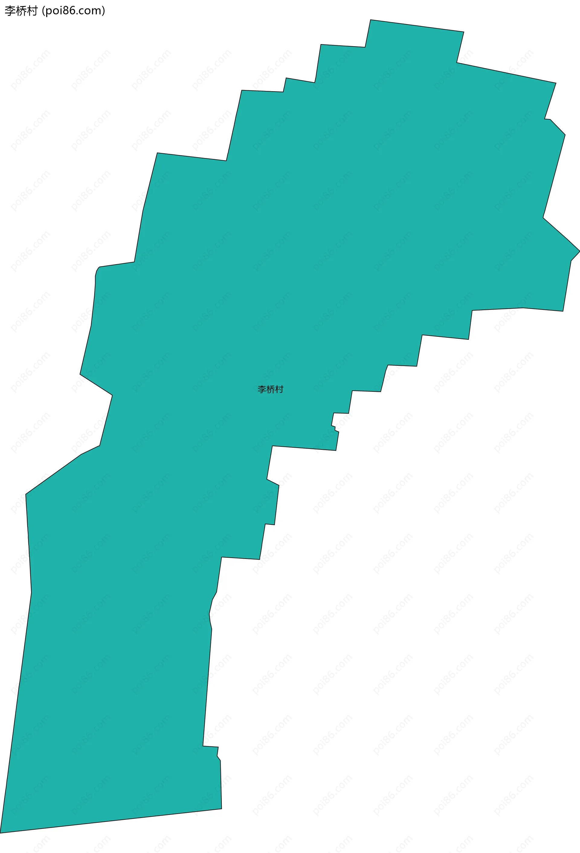 李桥村边界地图