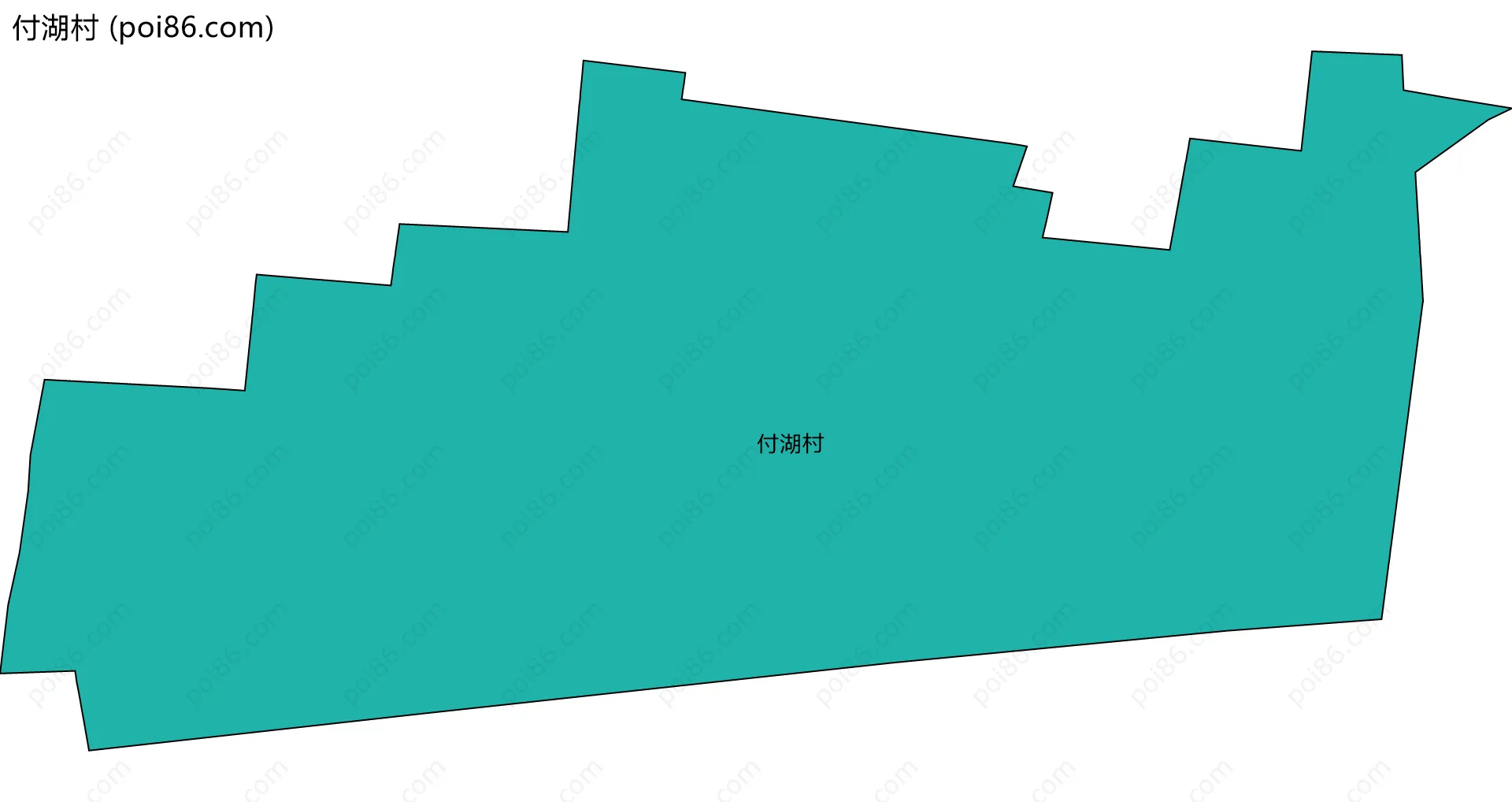 付湖村边界地图