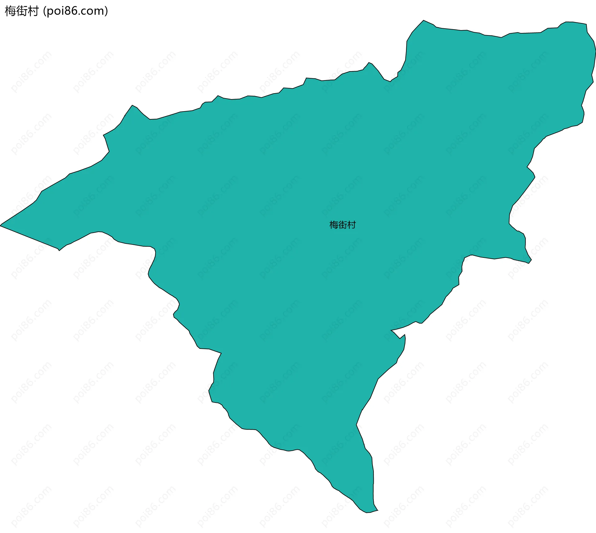 梅街村边界地图