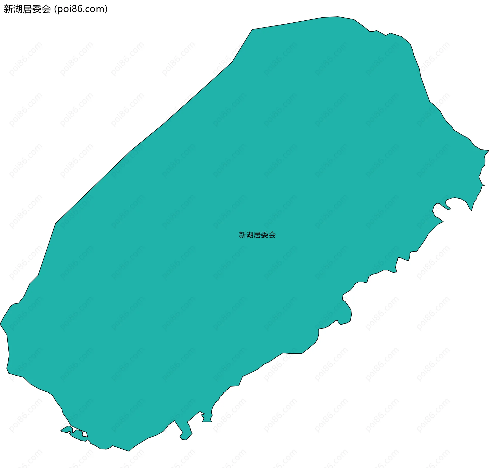 新湖居委会边界地图