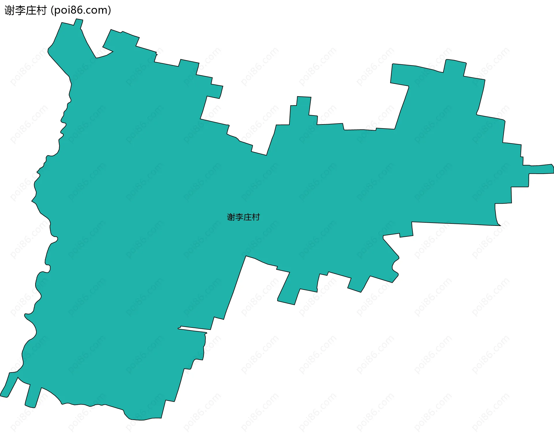 谢李庄村边界地图