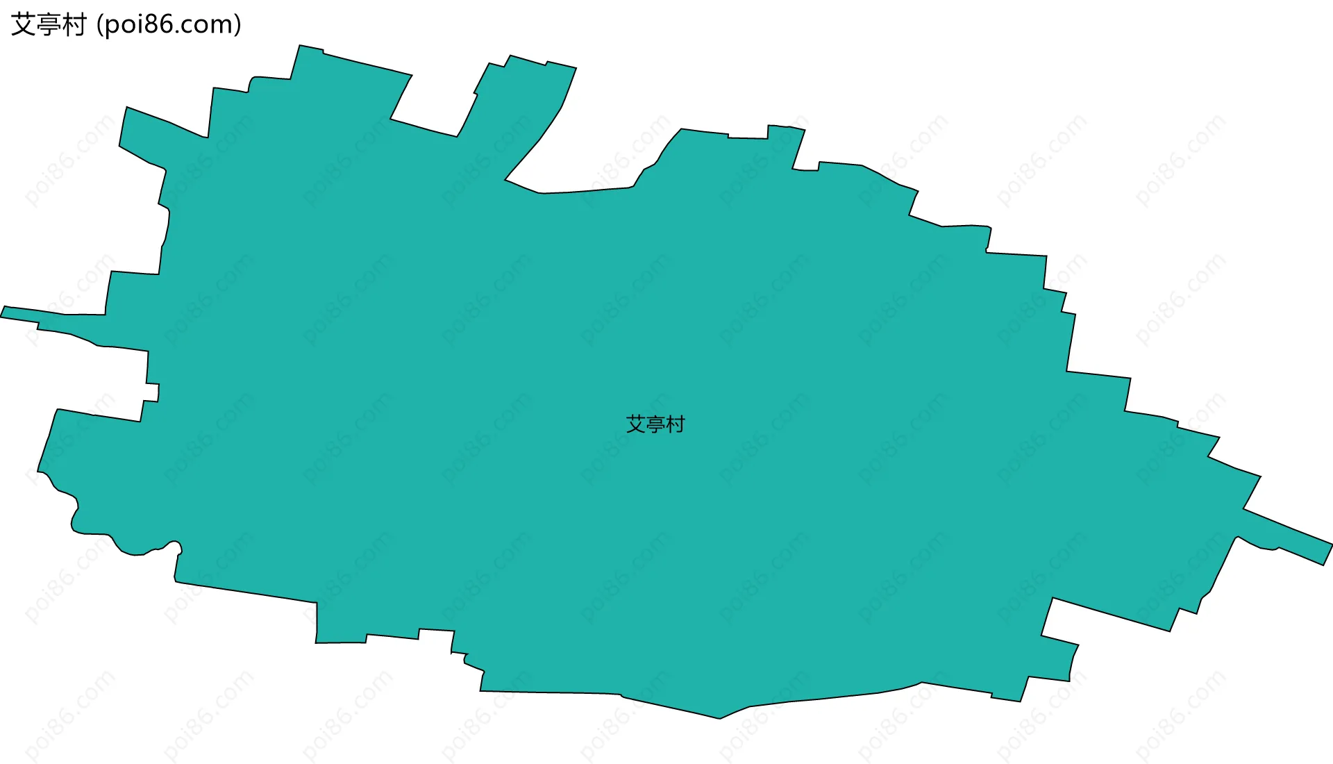 艾亭村边界地图