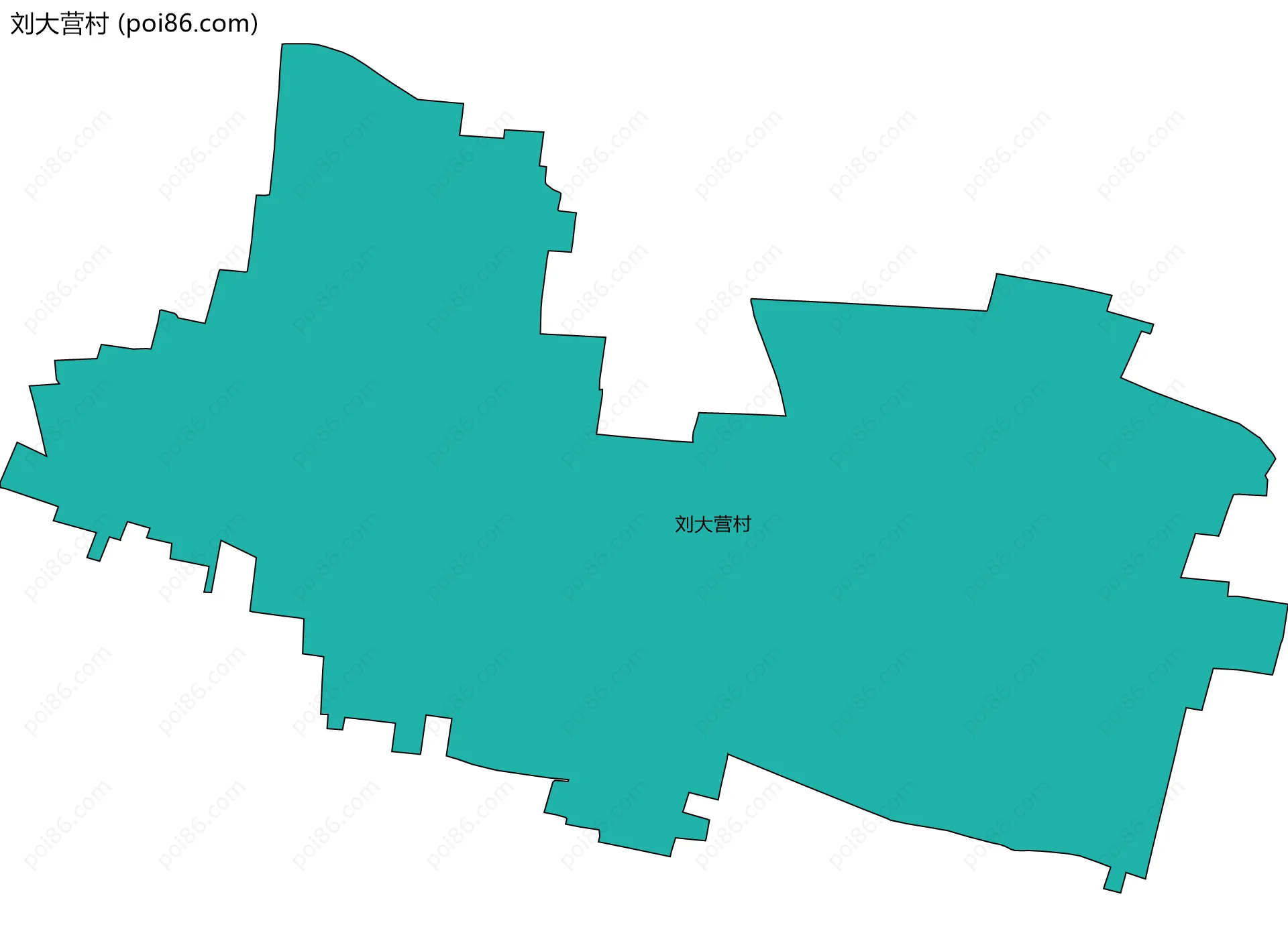 刘大营村边界地图