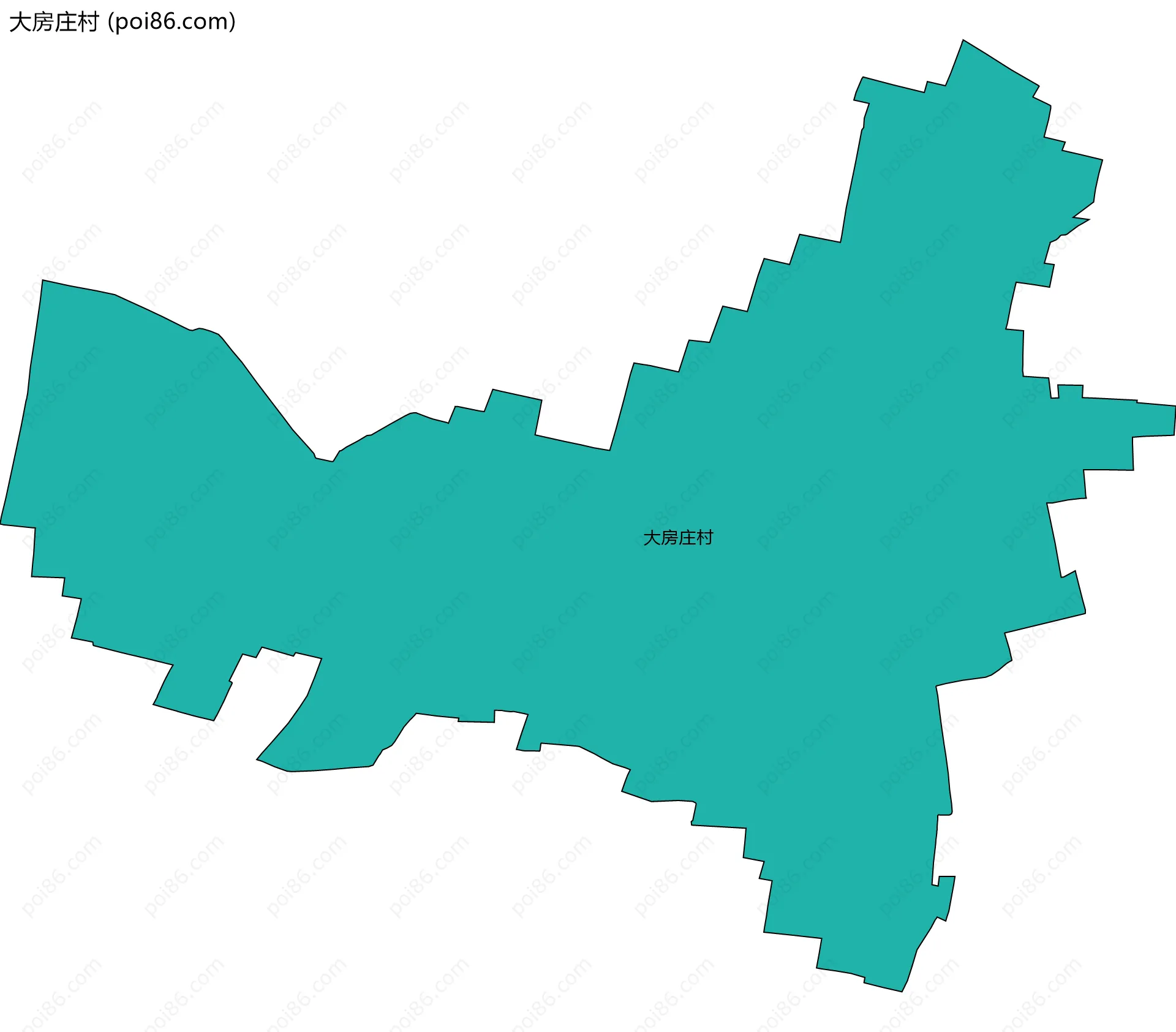 大房庄村边界地图