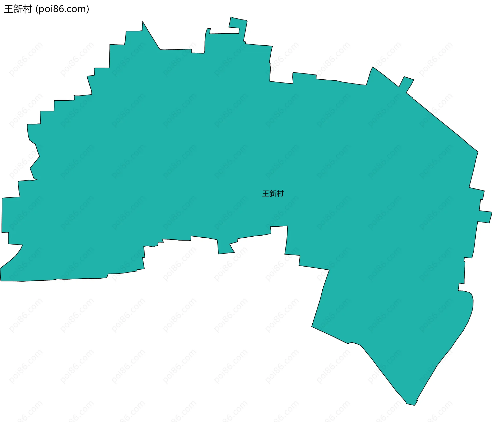 王新村边界地图