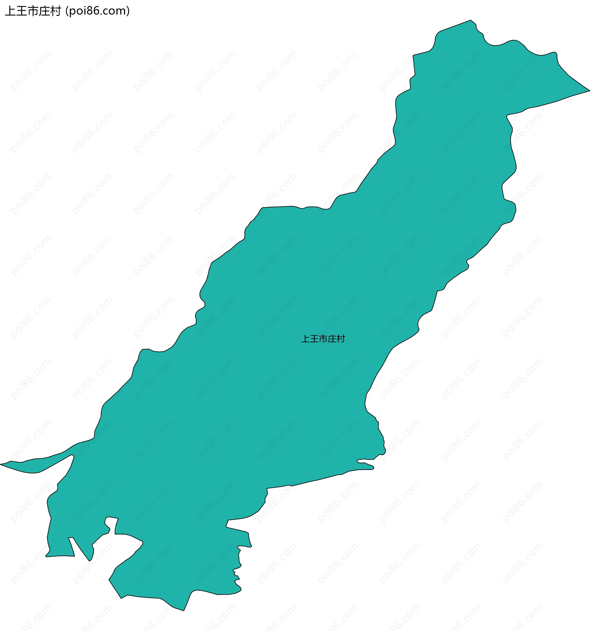 上王市庄村边界地图