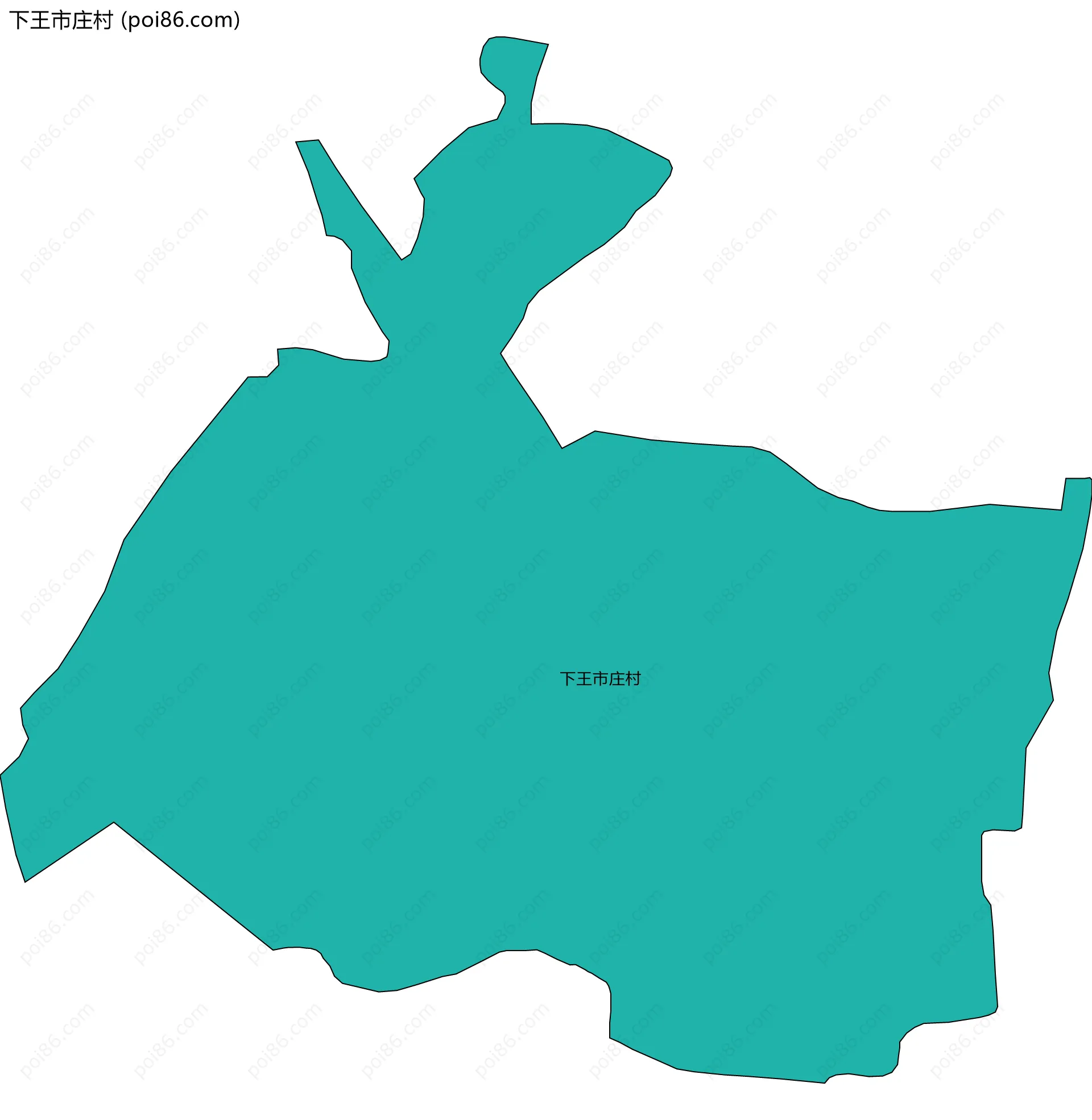 下王市庄村边界地图