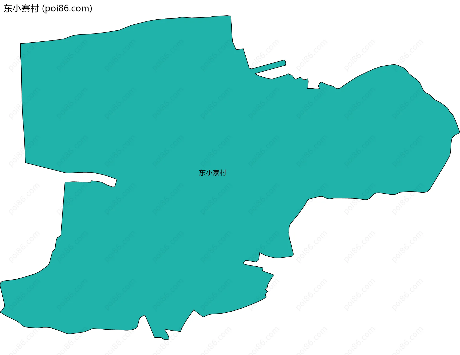 东小寨村边界地图