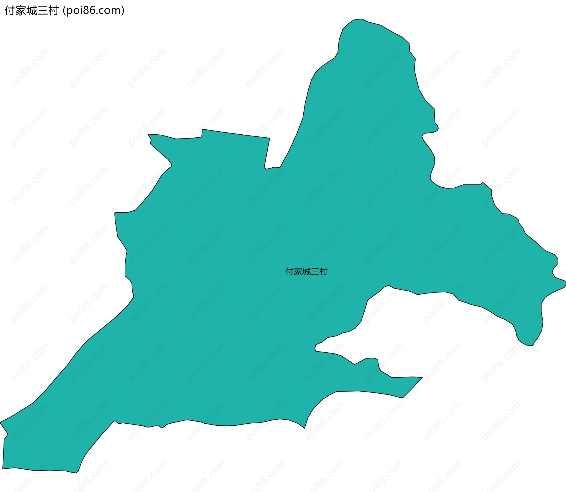付家城三村边界地图