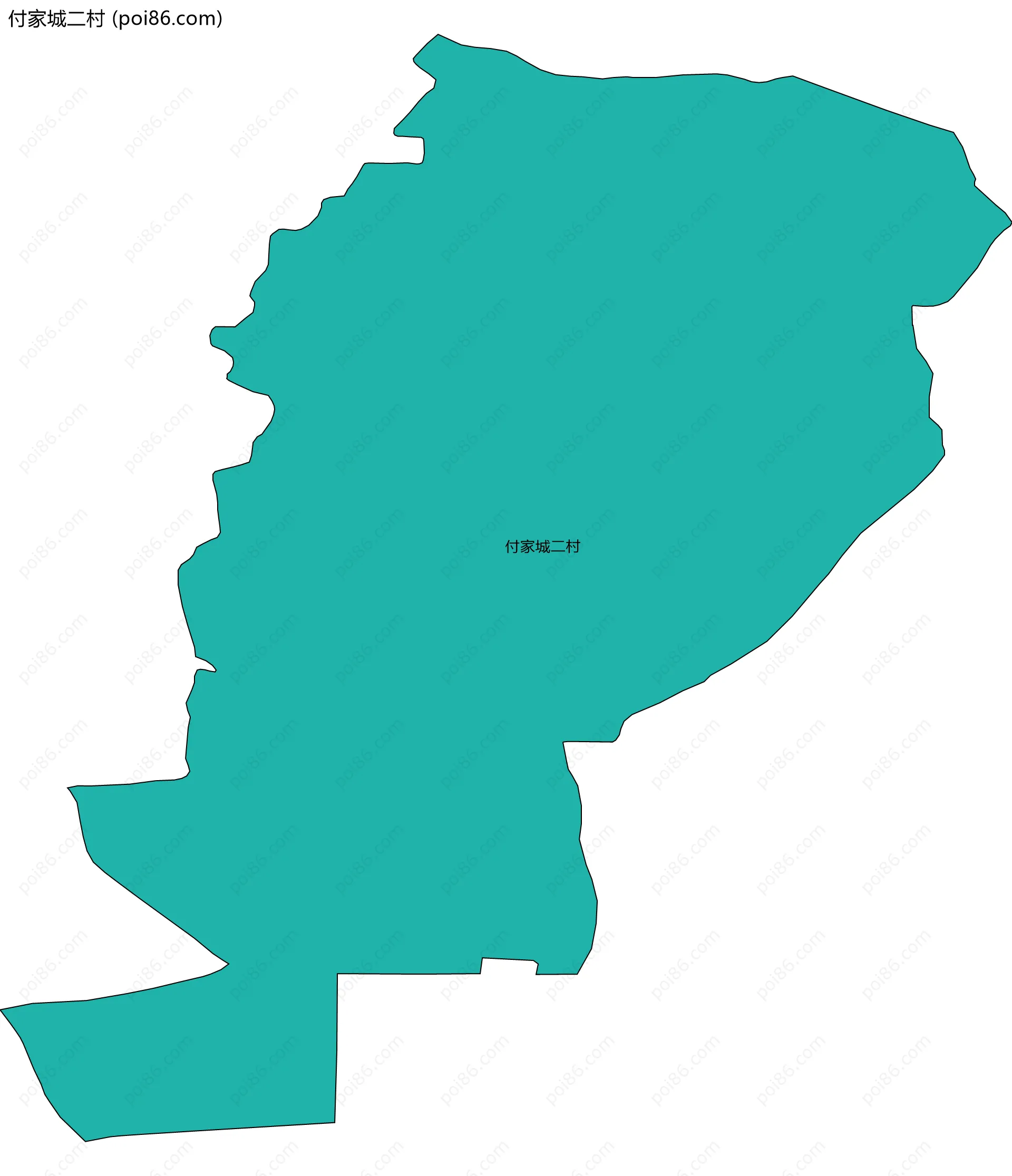 付家城二村边界地图