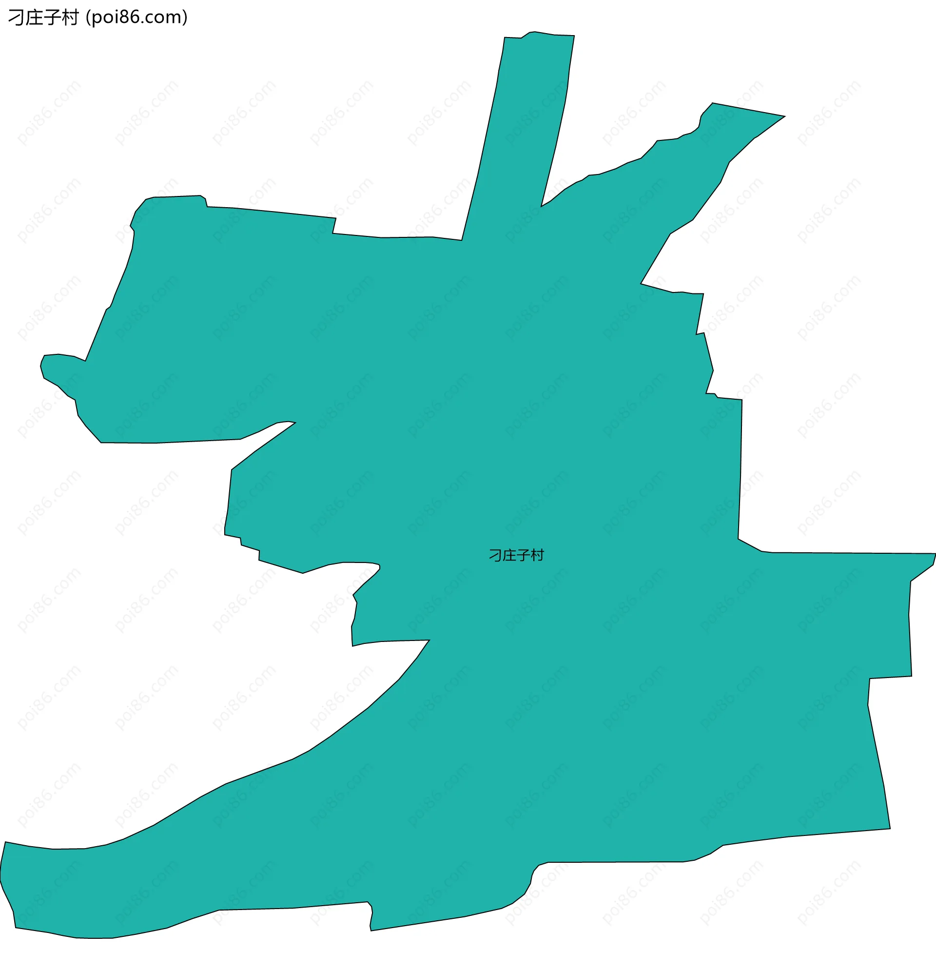 刁庄子村边界地图