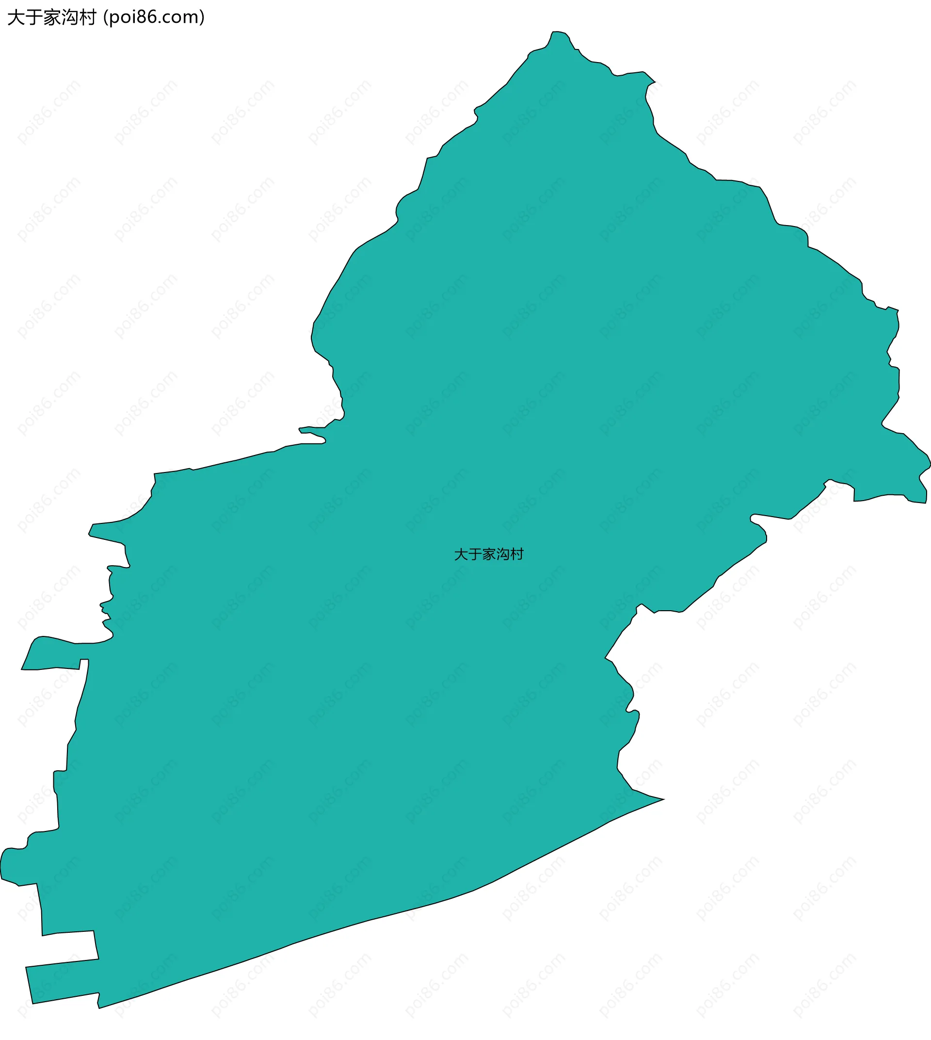 大于家沟村边界地图