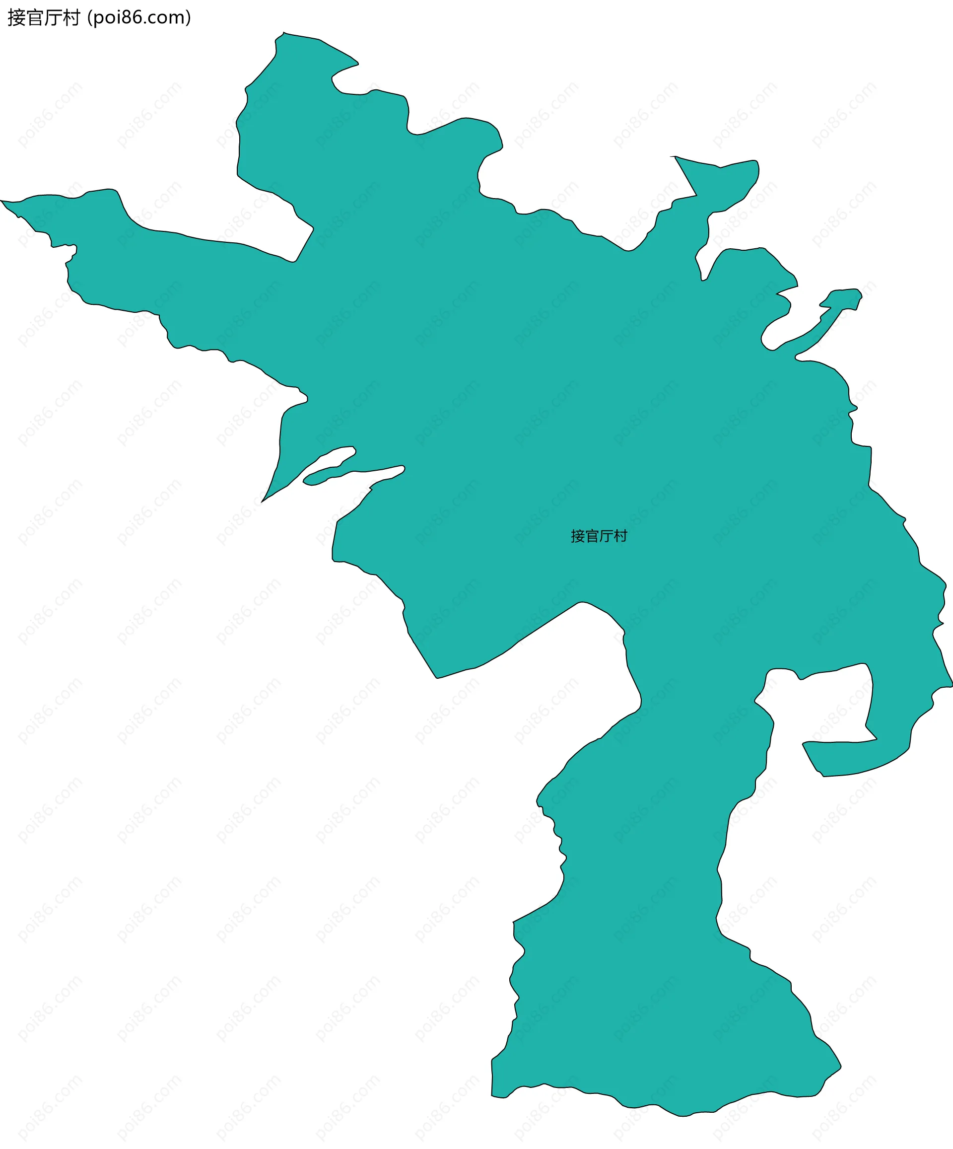 接官厅村边界地图