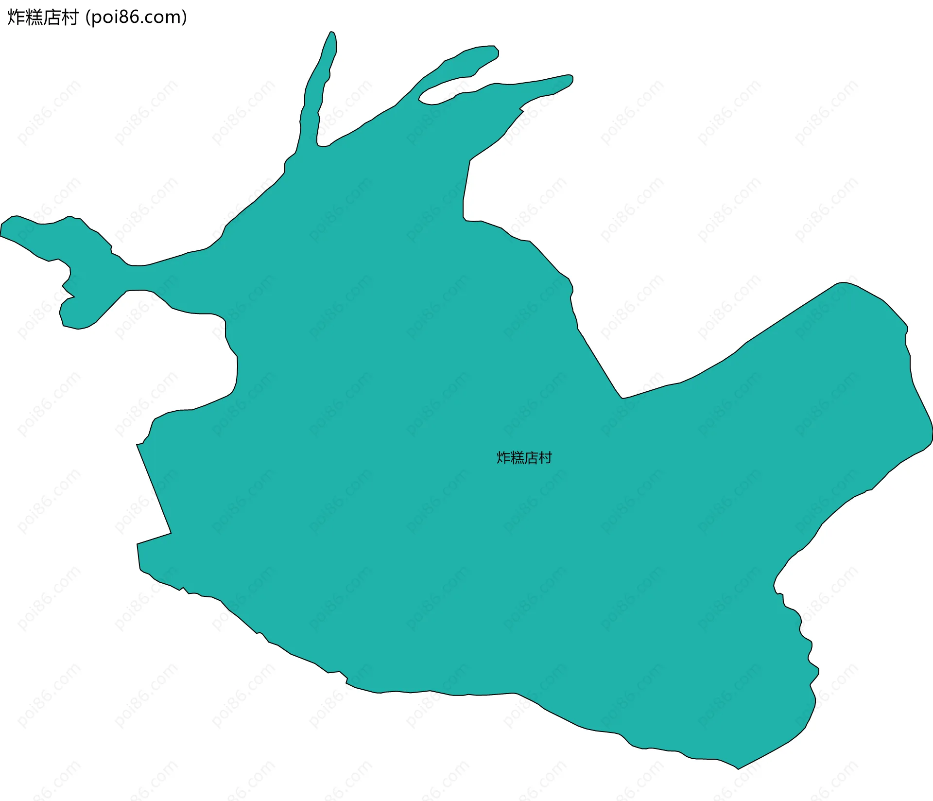 炸糕店村边界地图