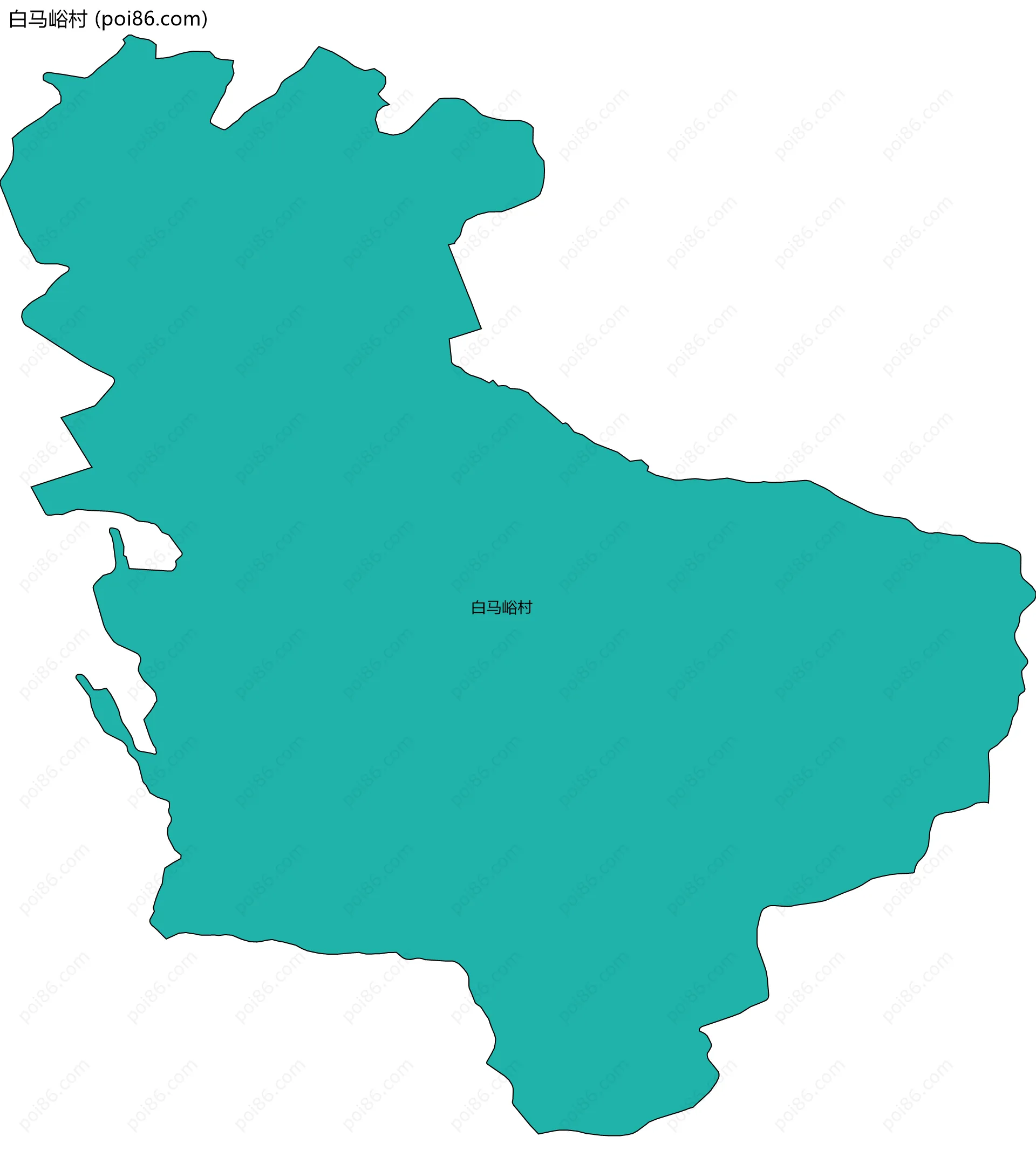 白马峪村边界地图