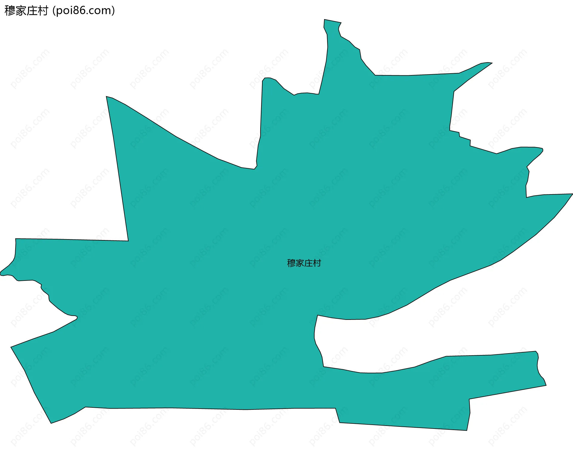 穆家庄村边界地图