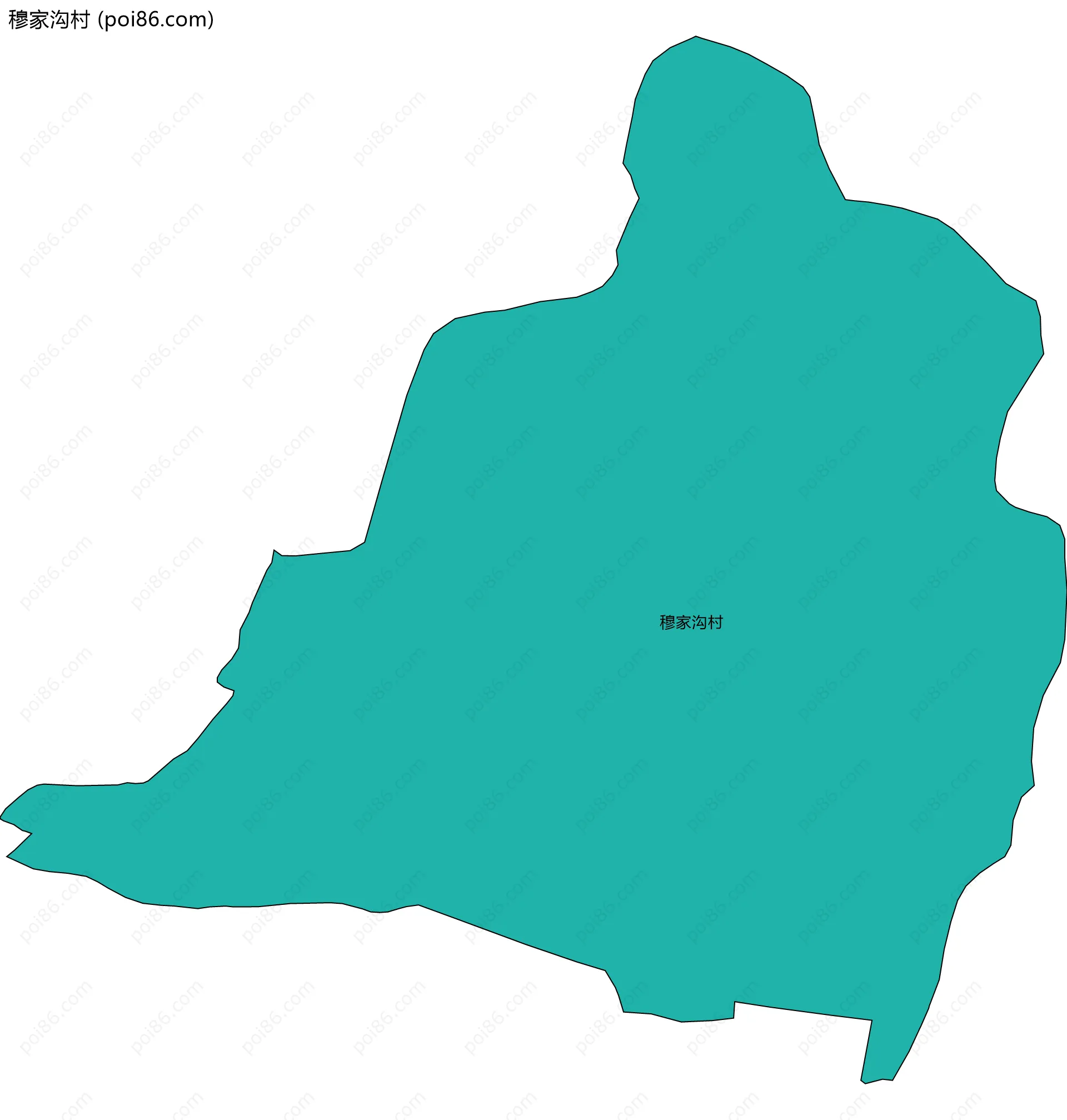 穆家沟村边界地图