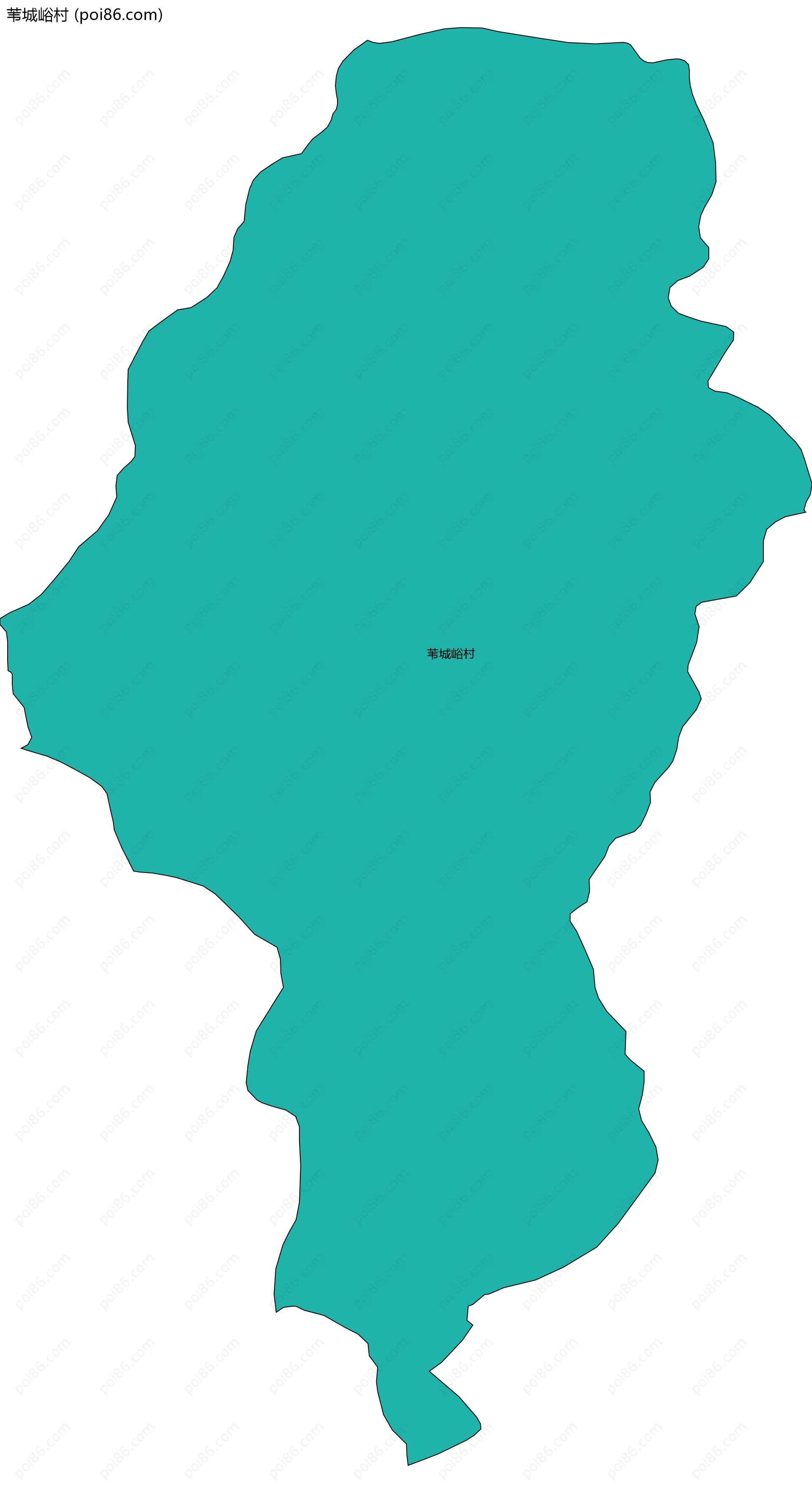 苇城峪村边界地图