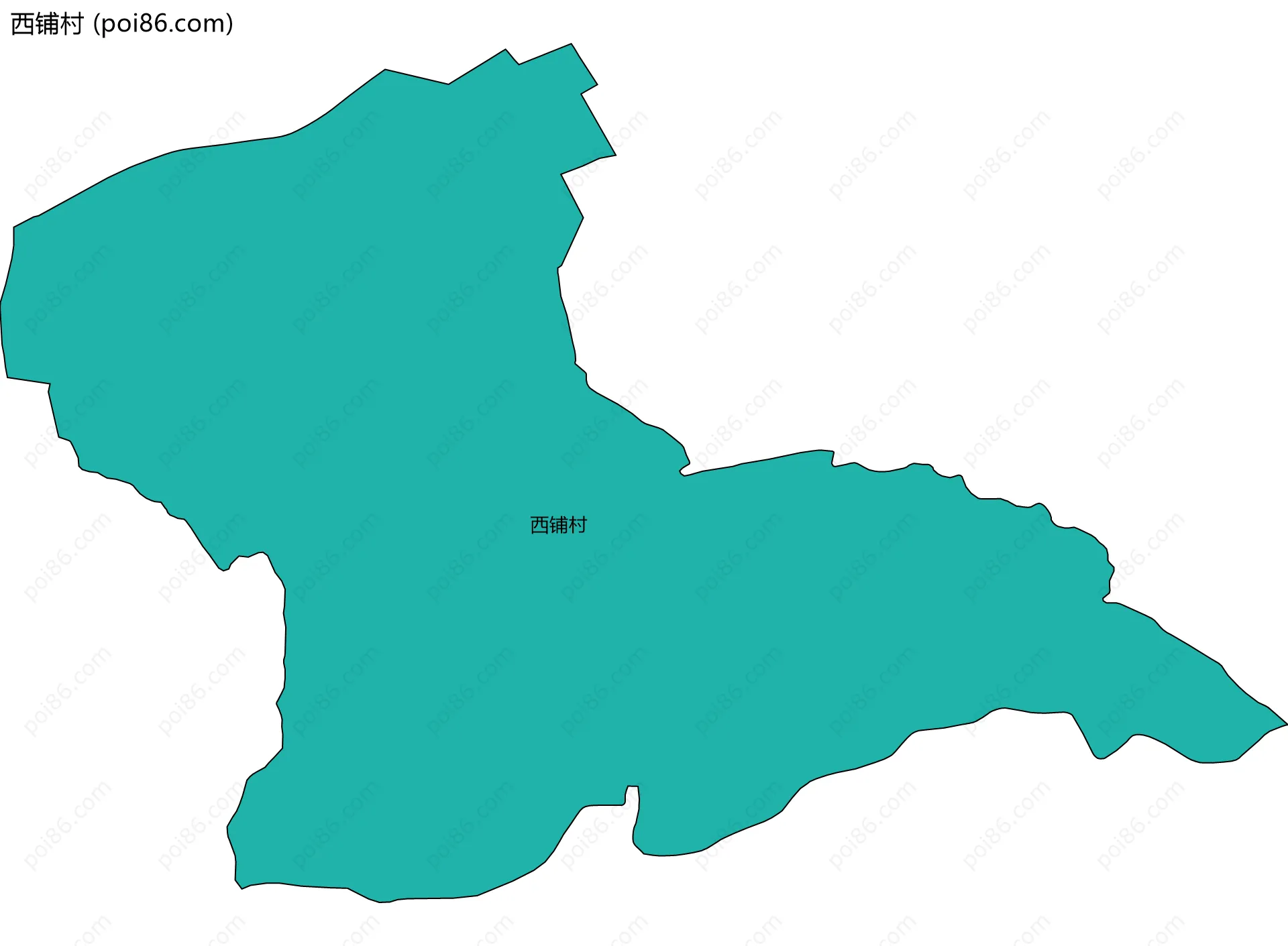 西铺村边界地图
