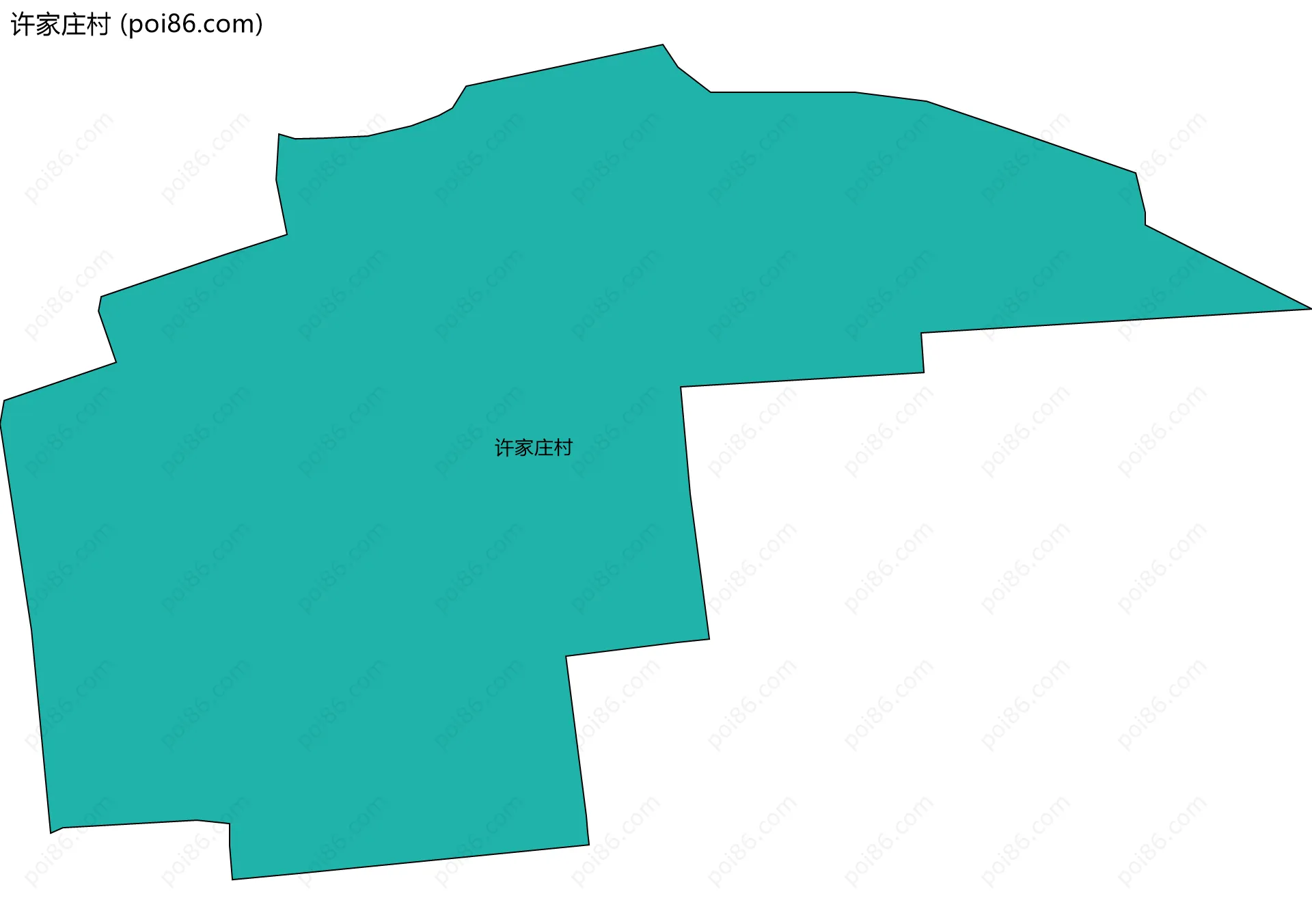 许家庄村边界地图