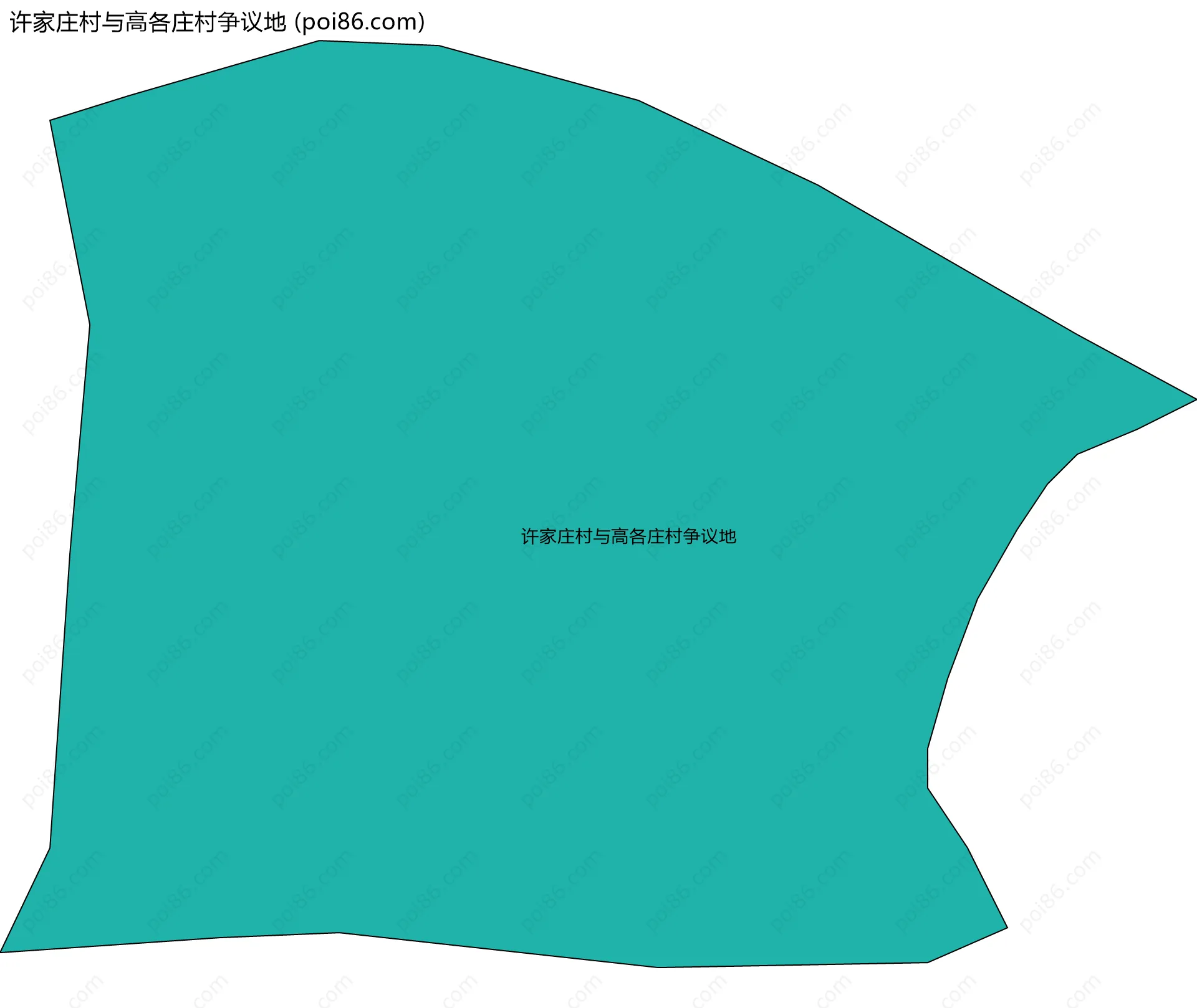 许家庄村与高各庄村争议地边界地图
