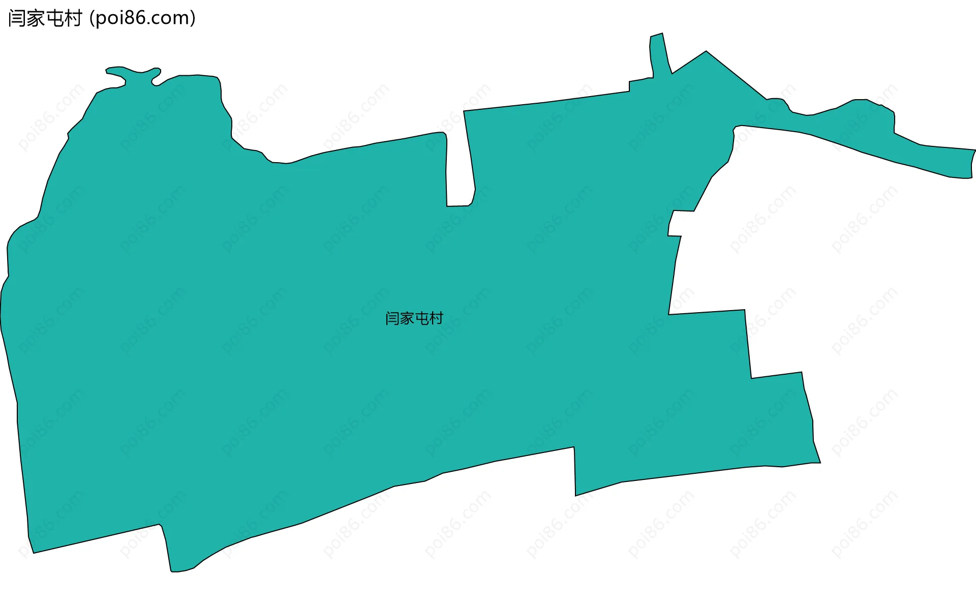 闫家屯村边界地图