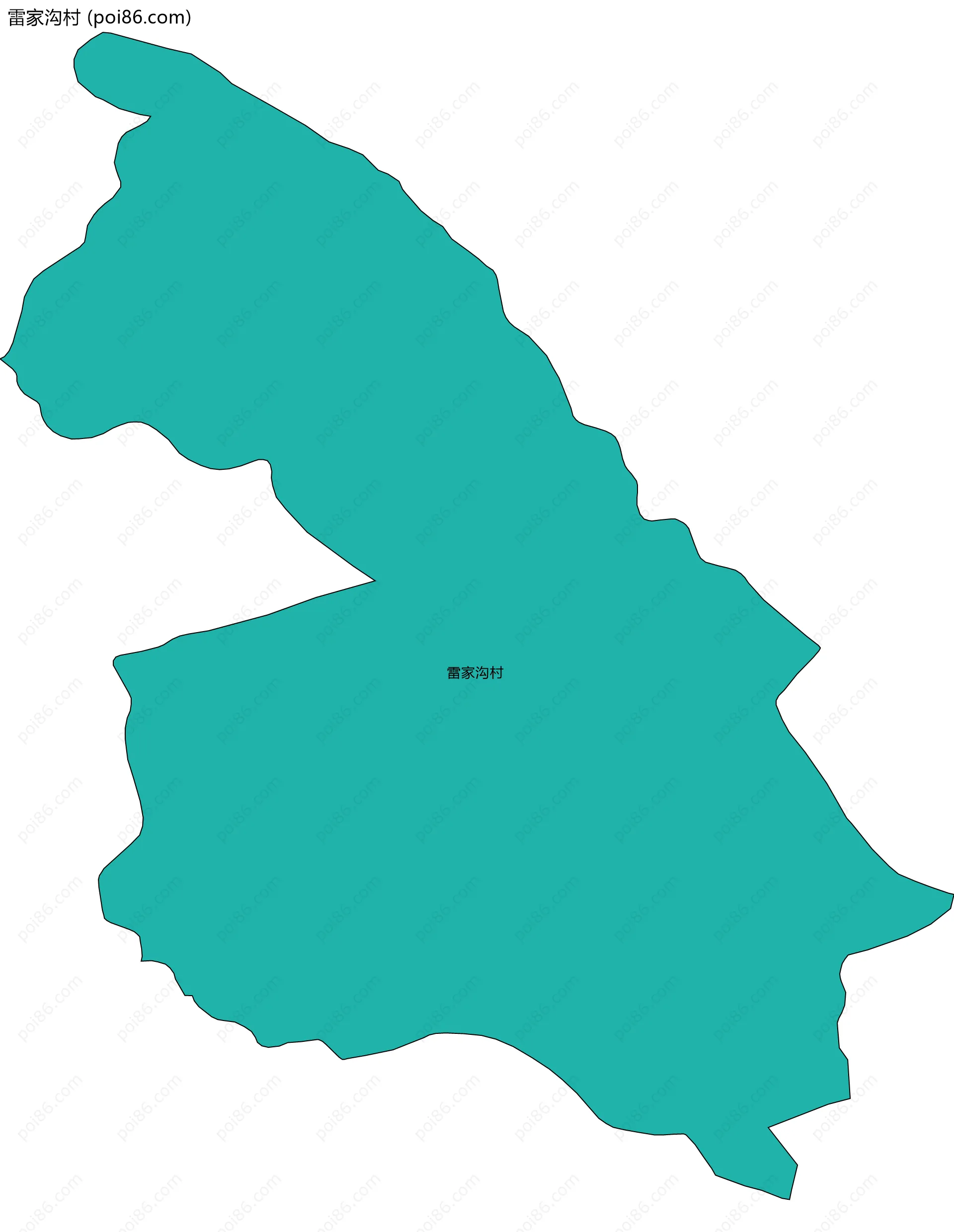 雷家沟村边界地图