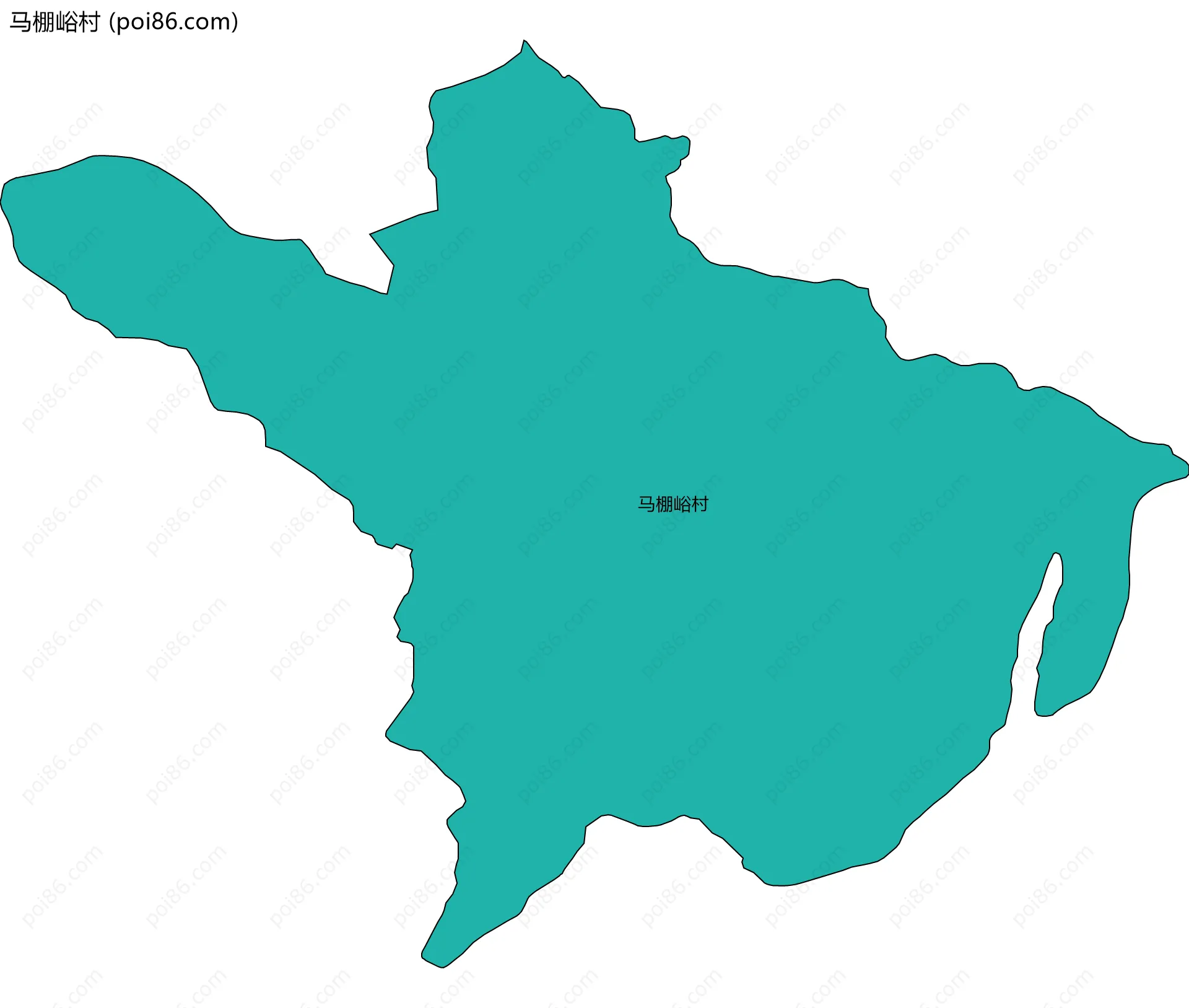 马棚峪村边界地图