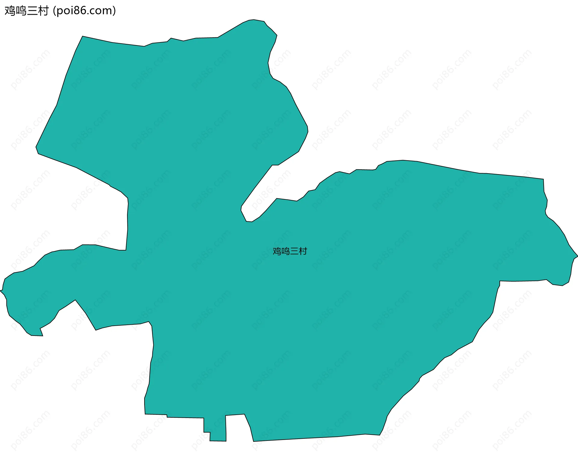 鸡鸣三村边界地图