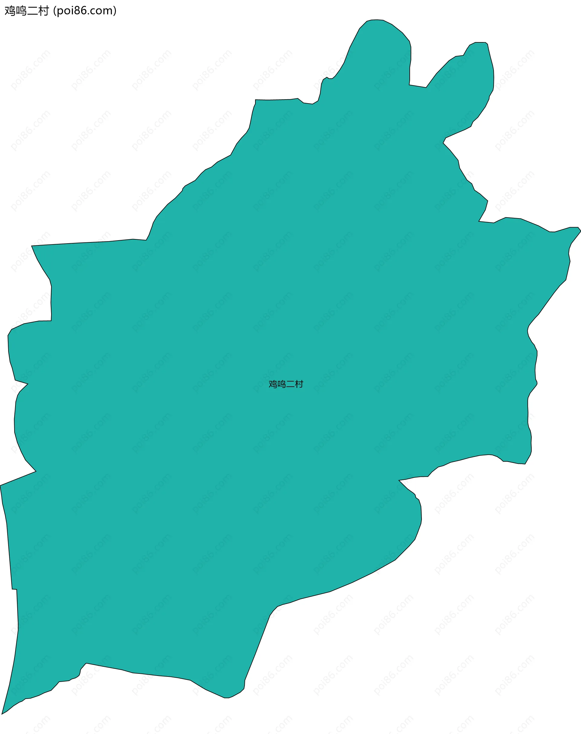 鸡鸣二村边界地图