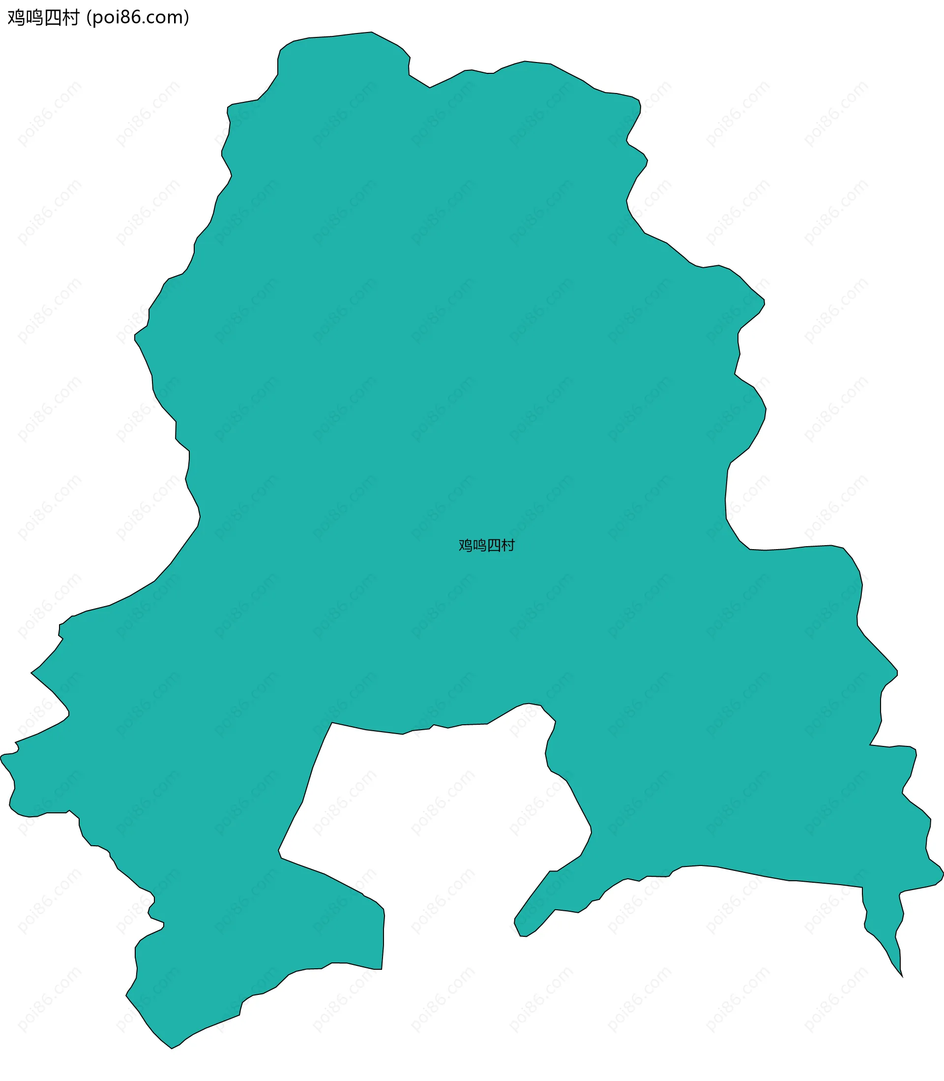 鸡鸣四村边界地图
