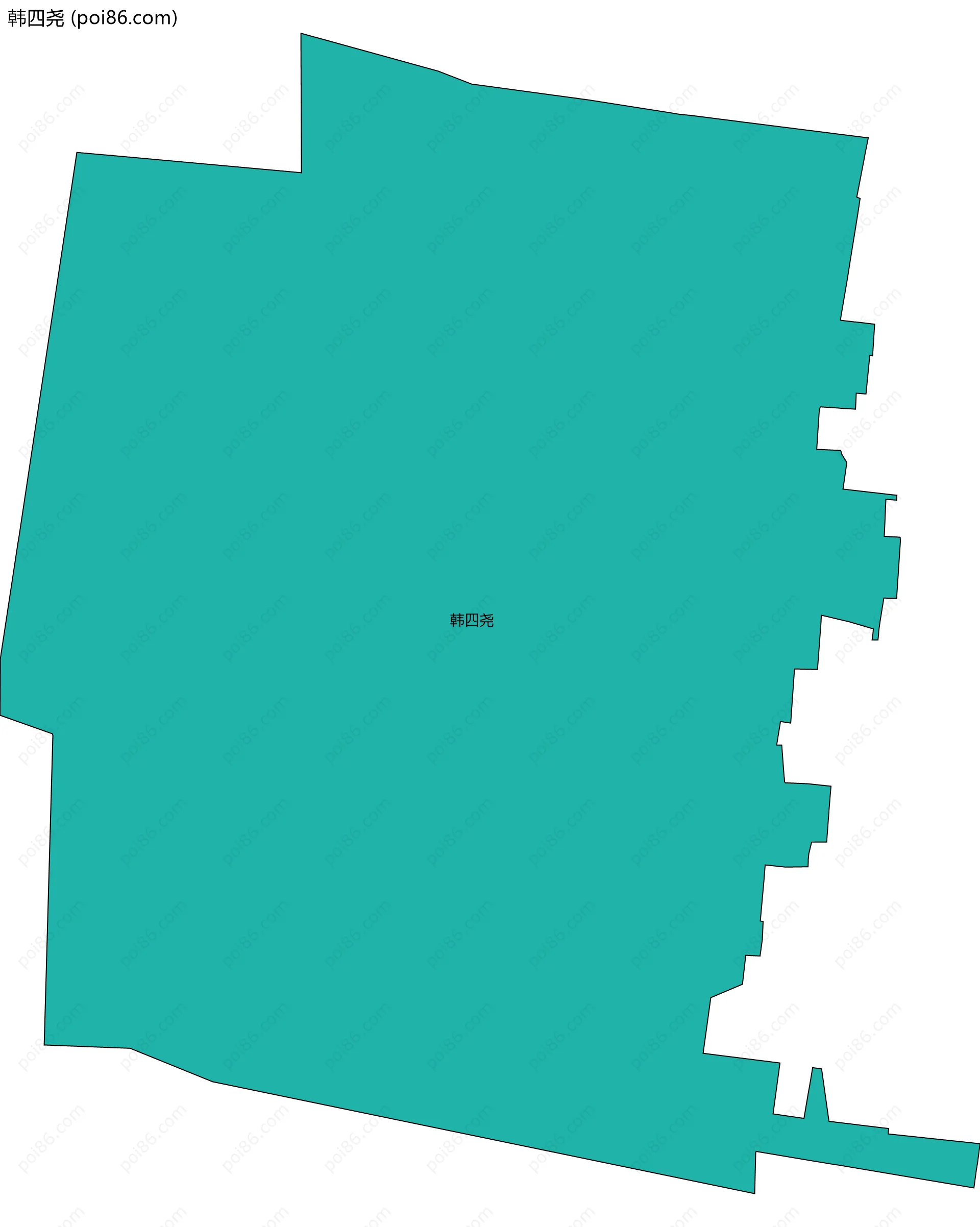 韩四尧边界地图