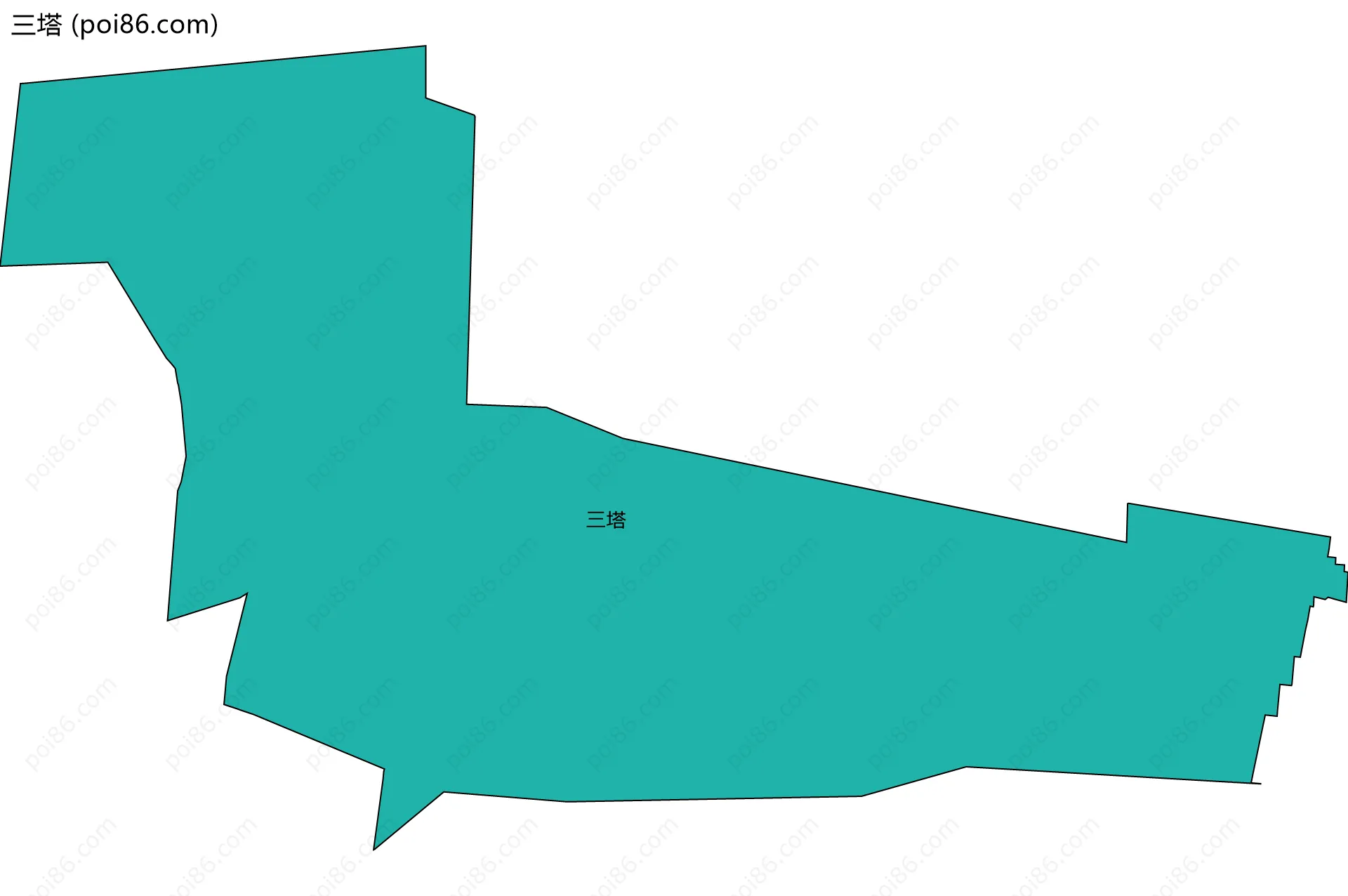 三塔边界地图