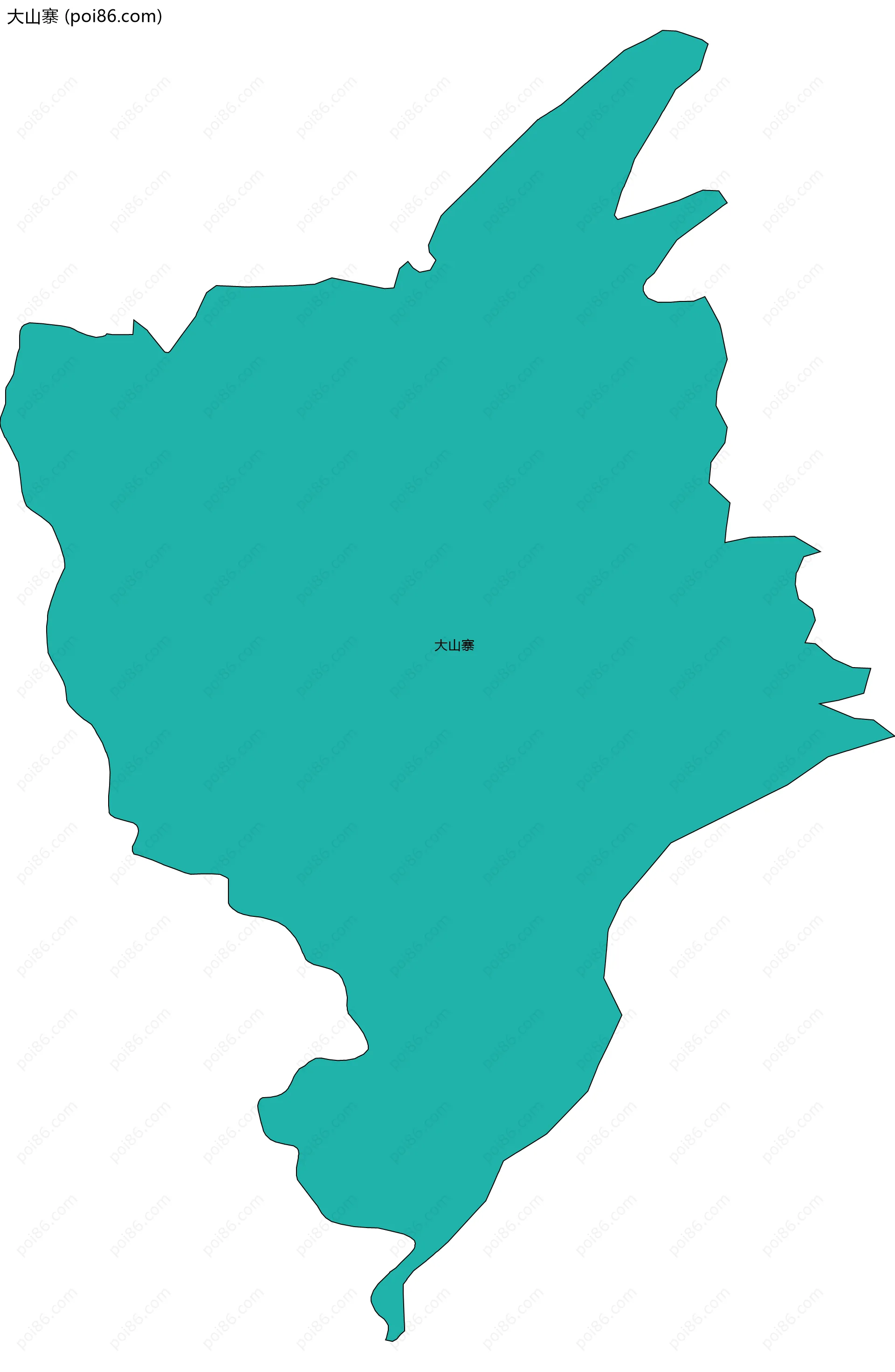 大山寨边界地图