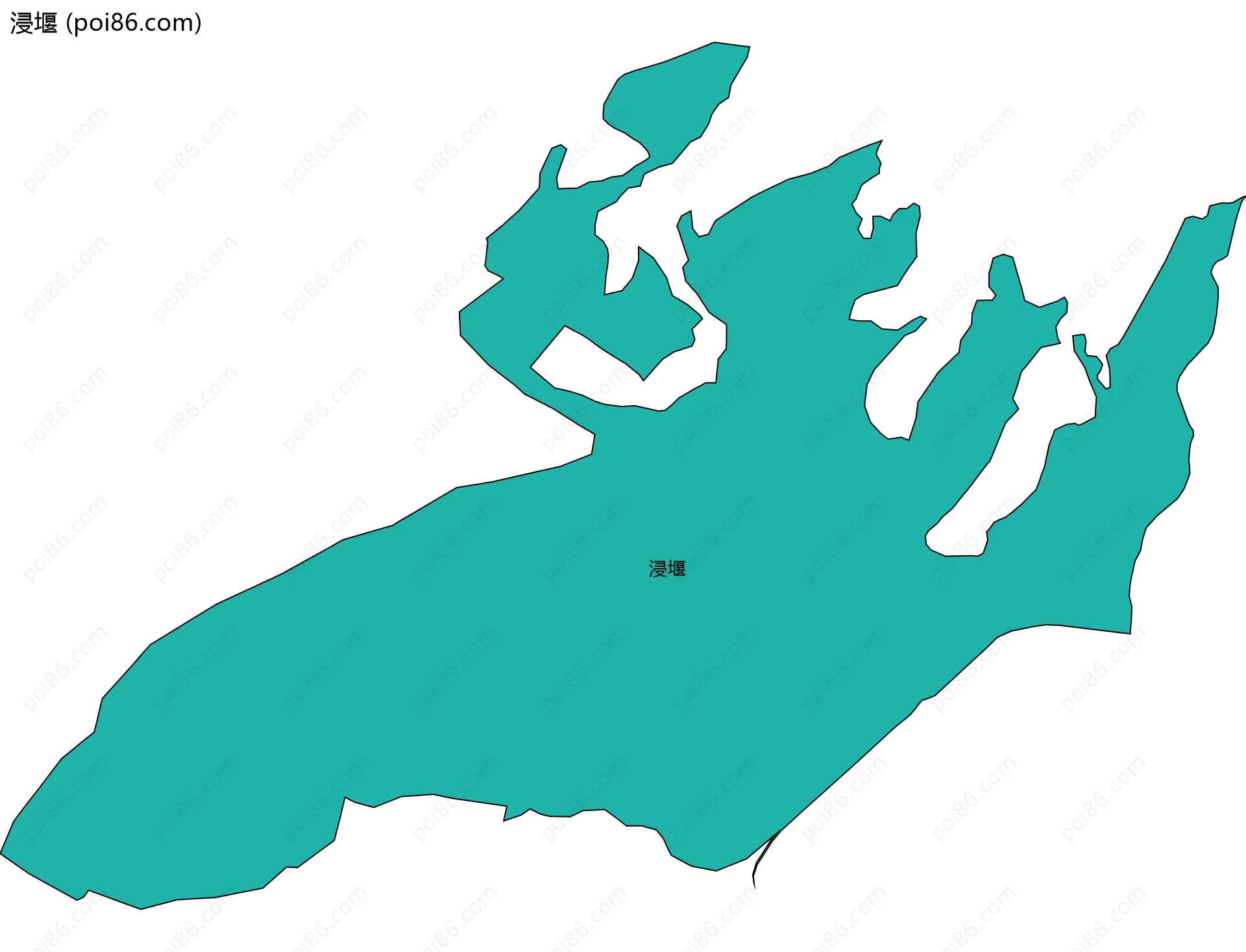 浸堰边界地图