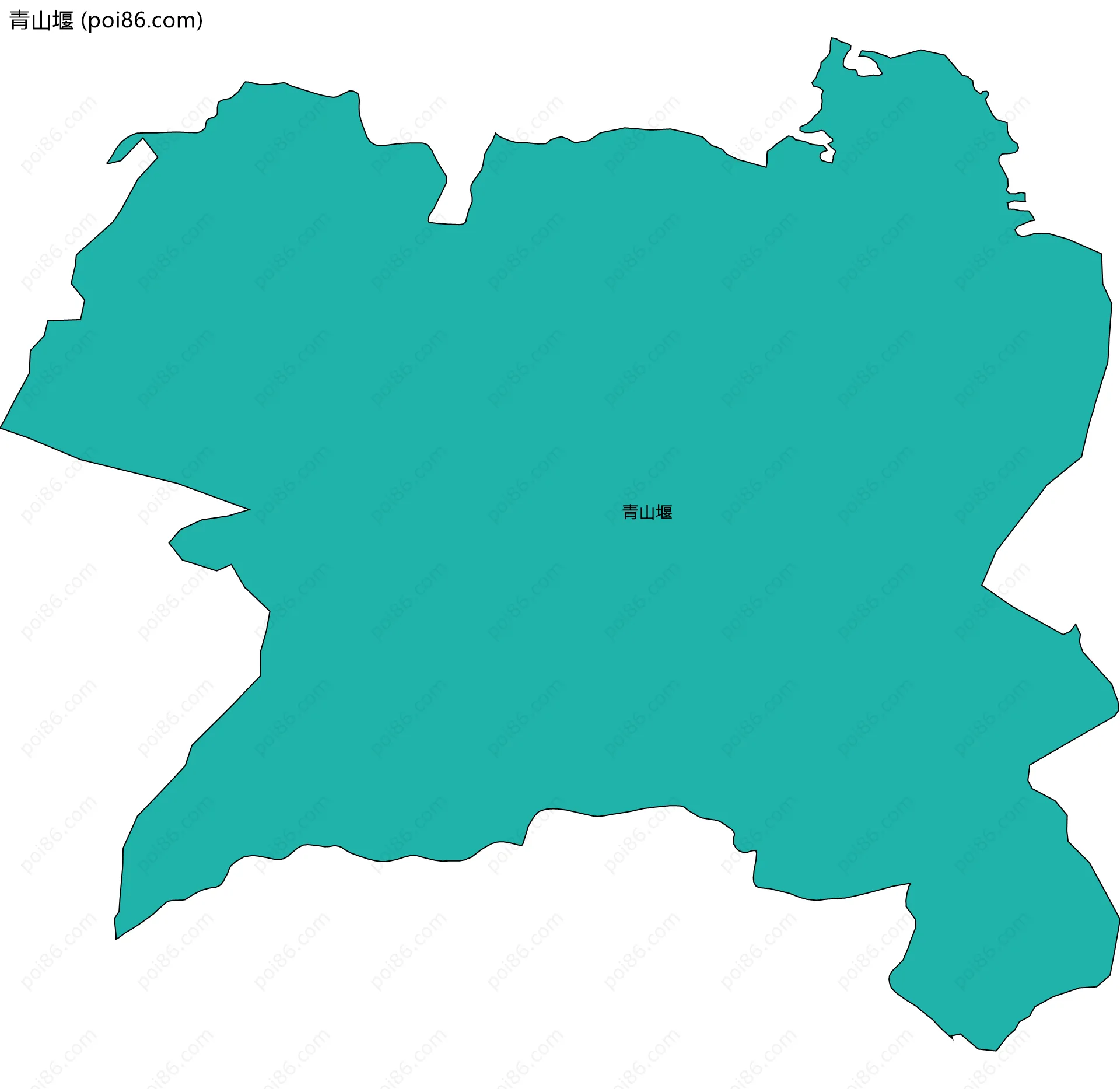 青山堰边界地图