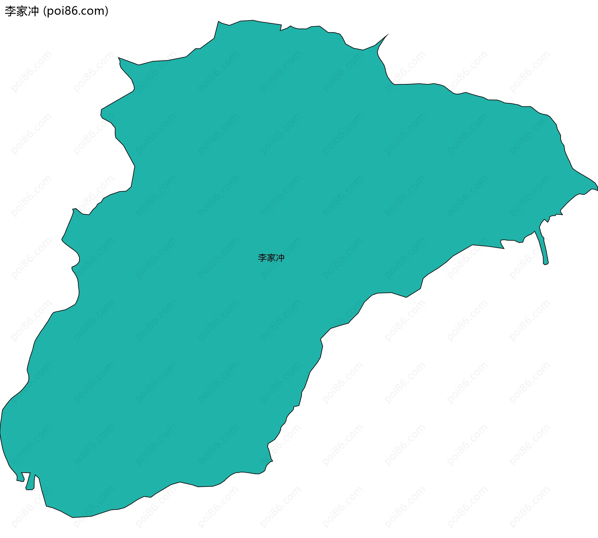 李家冲边界地图