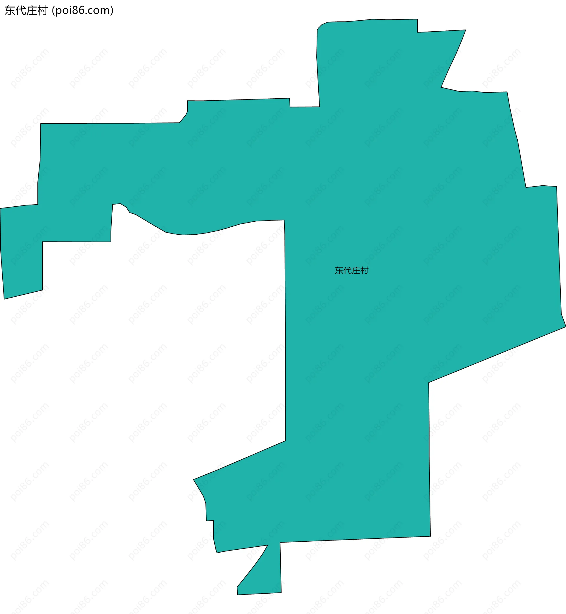 东代庄村边界地图