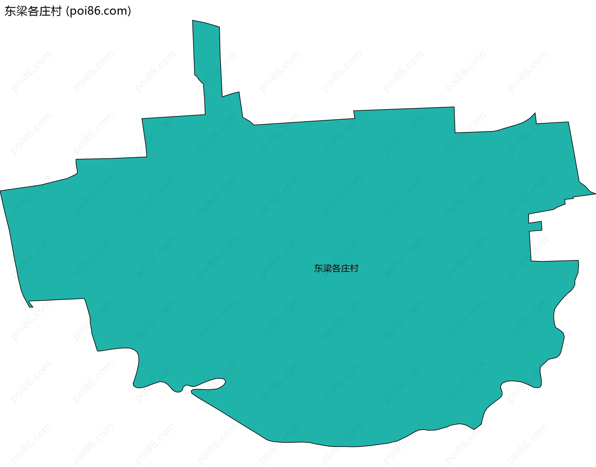 东梁各庄村边界地图
