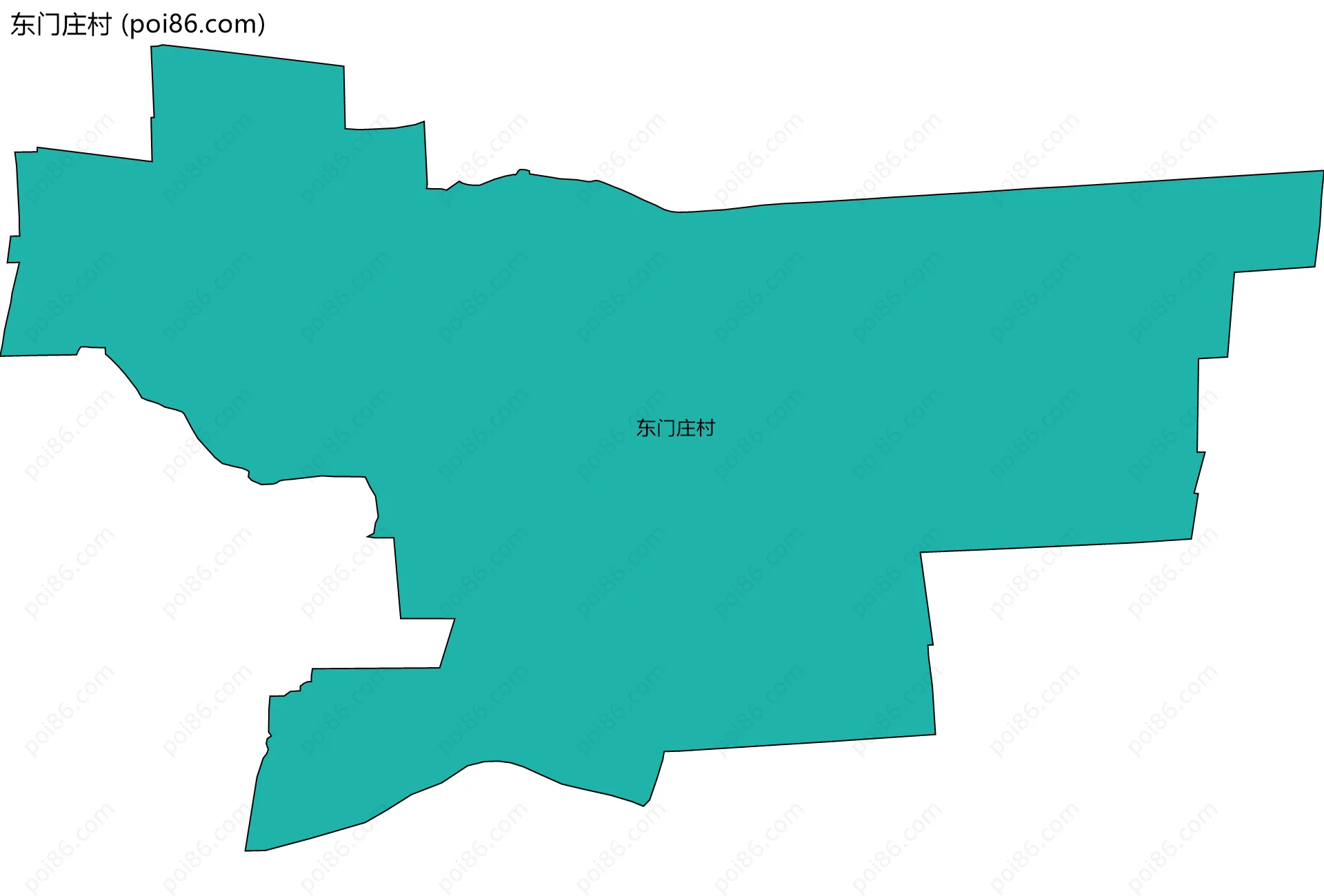 东门庄村边界地图