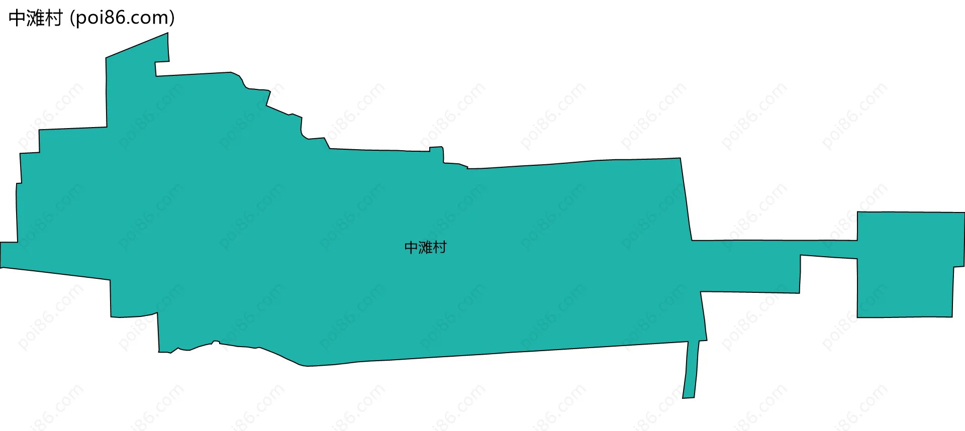 中滩村边界地图