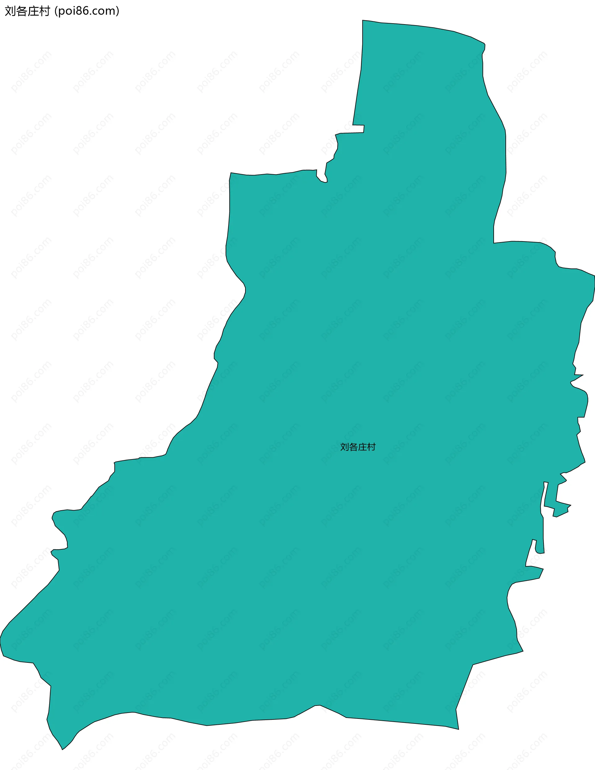 刘各庄村边界地图