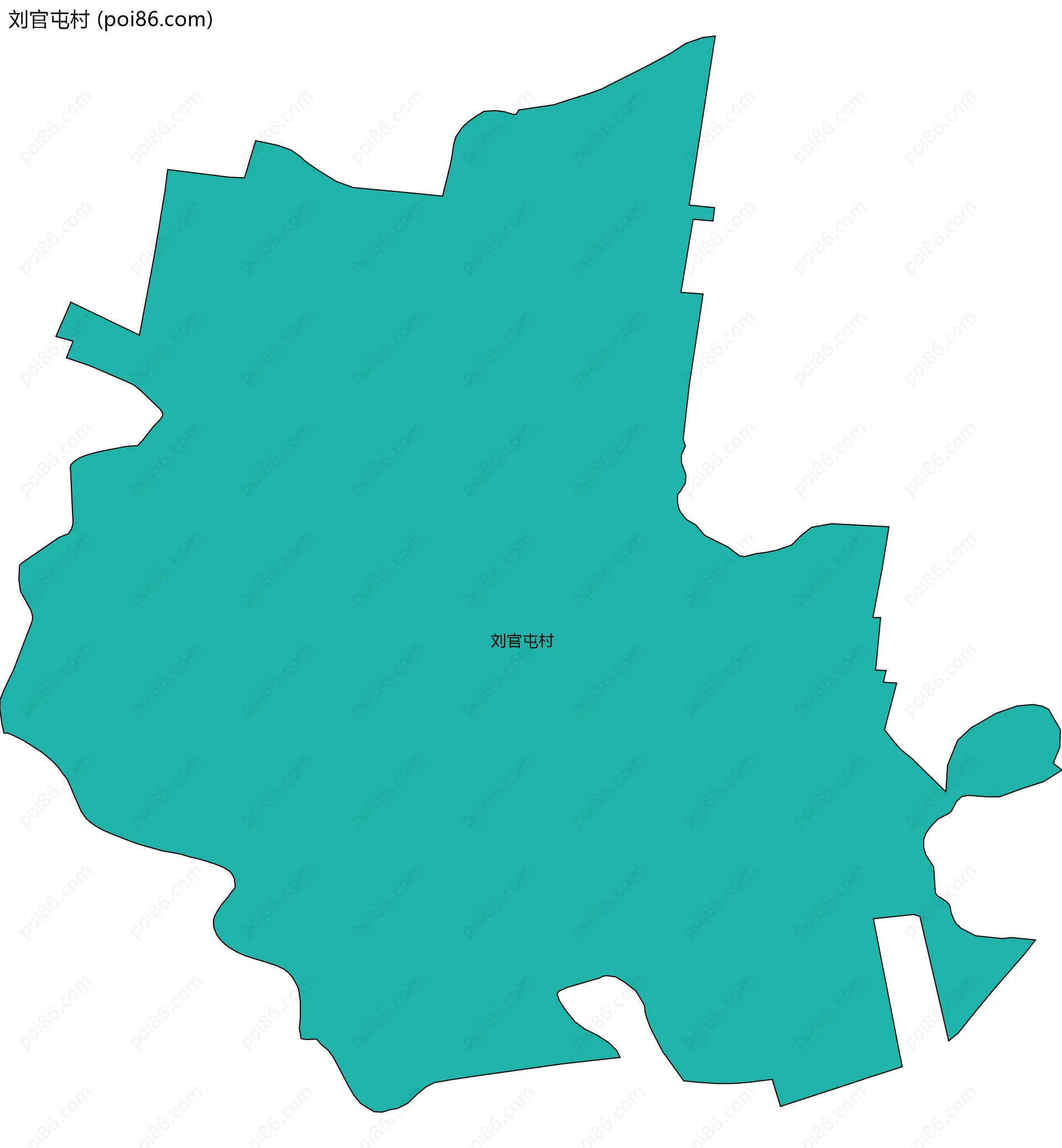 刘官屯村边界地图