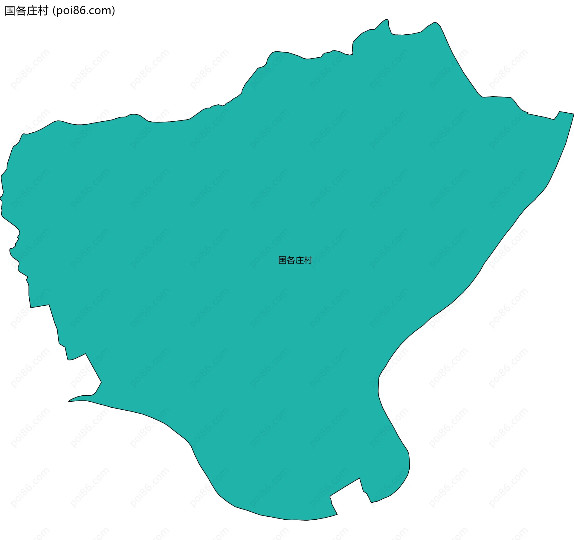 国各庄村边界地图