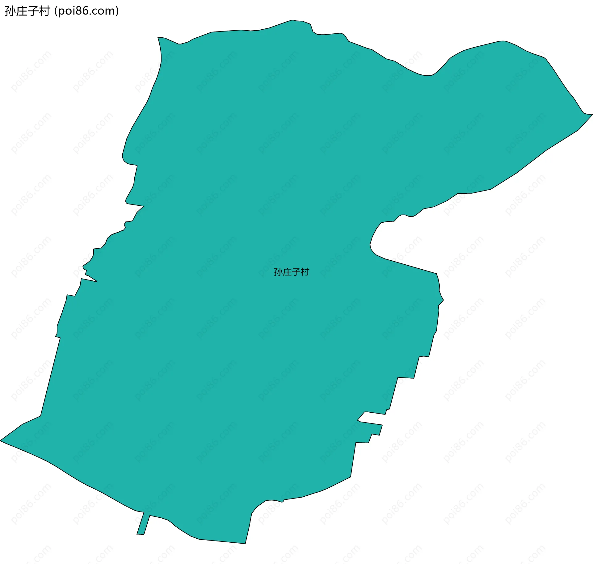 孙庄子村边界地图