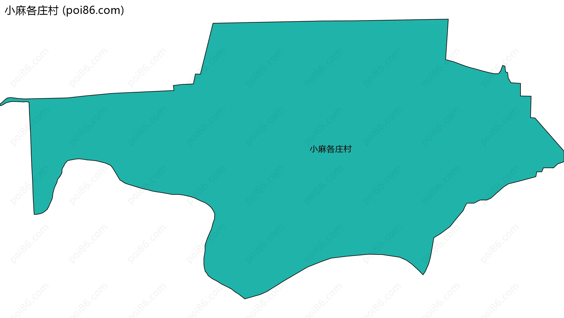 小麻各庄村边界地图