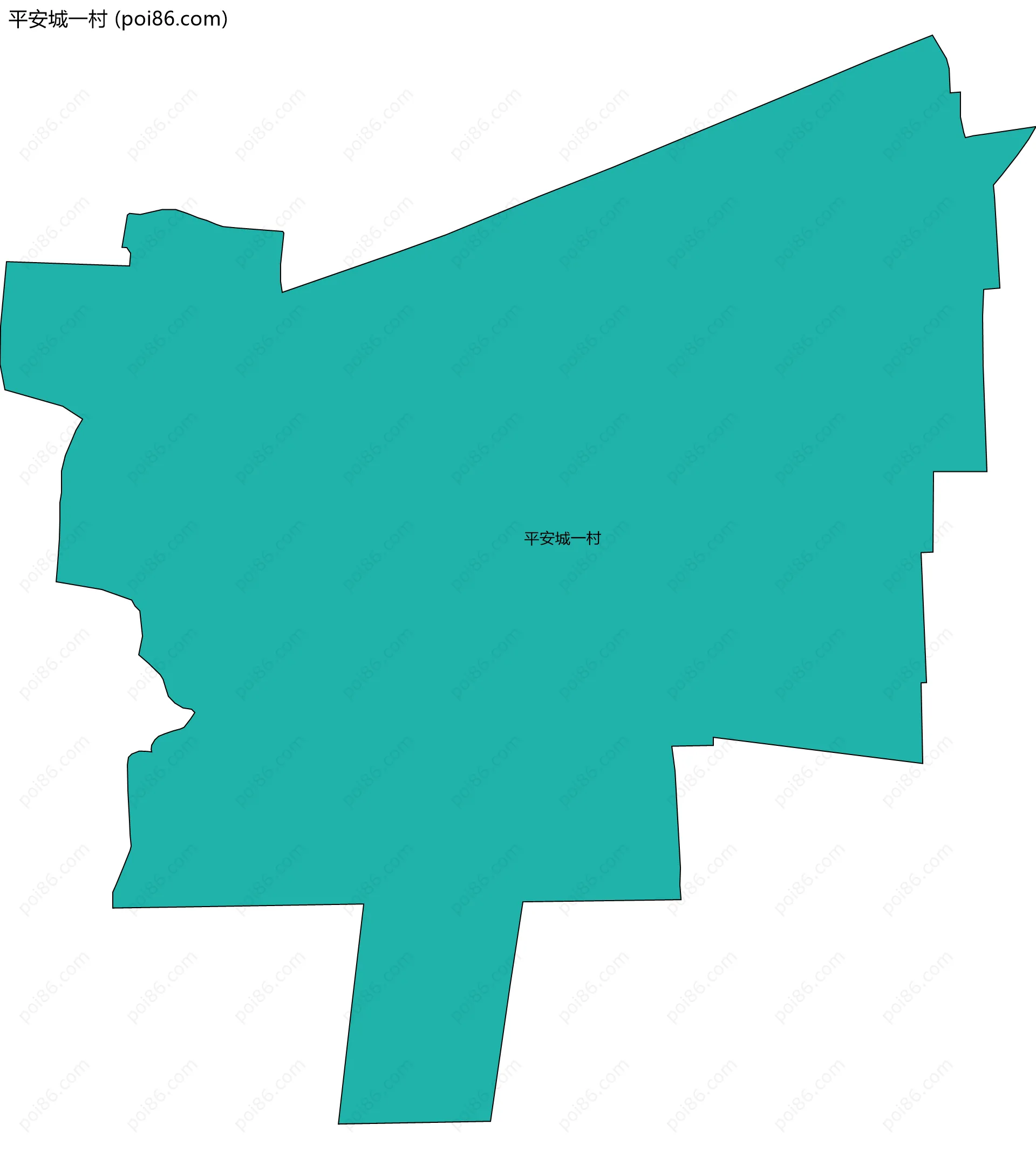 平安城一村边界地图